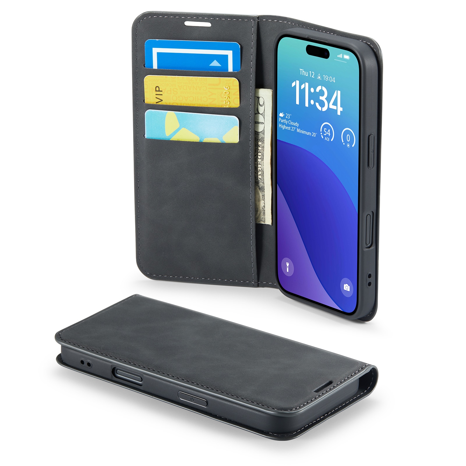 iPhone 16 Pro Slim Mobiltaske sort