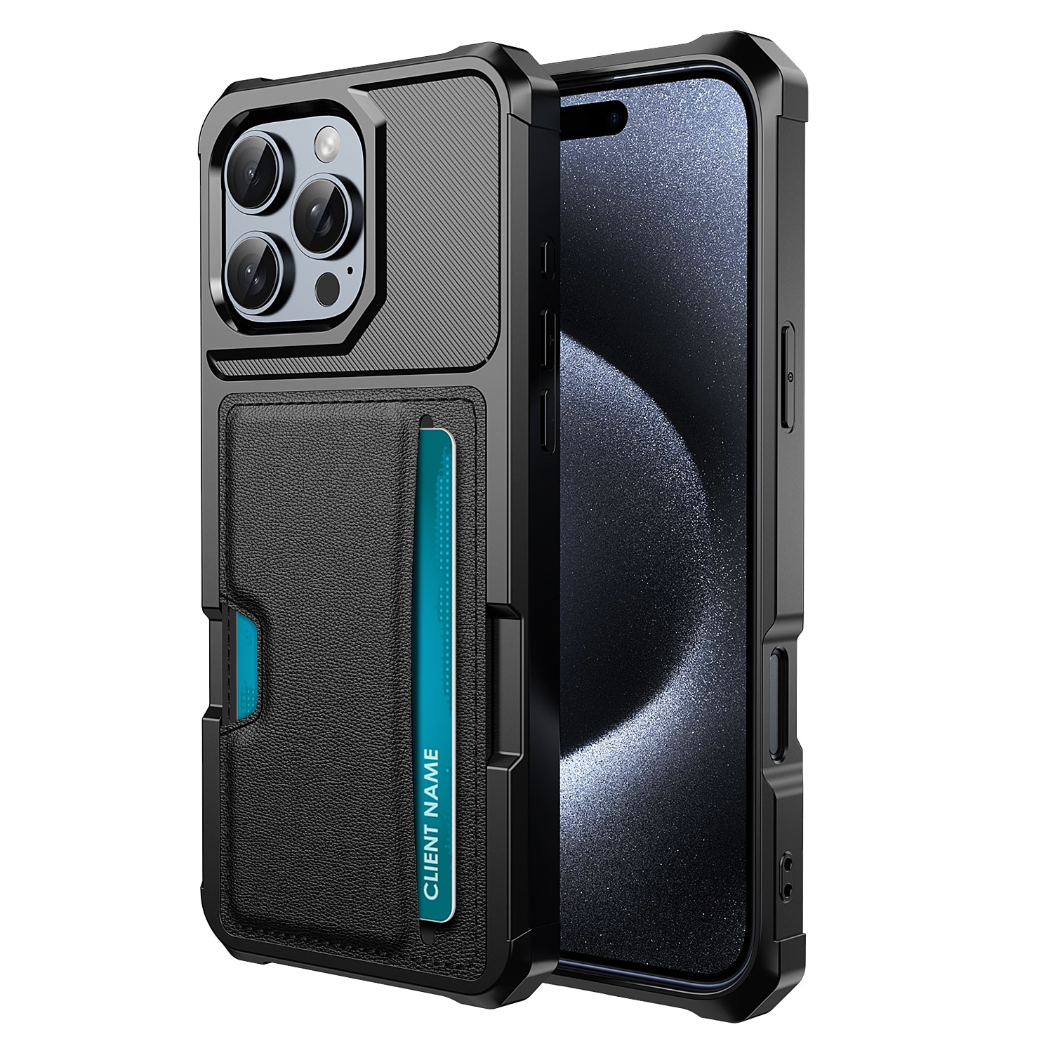 Tough Card Case iPhone 16 Pro sort