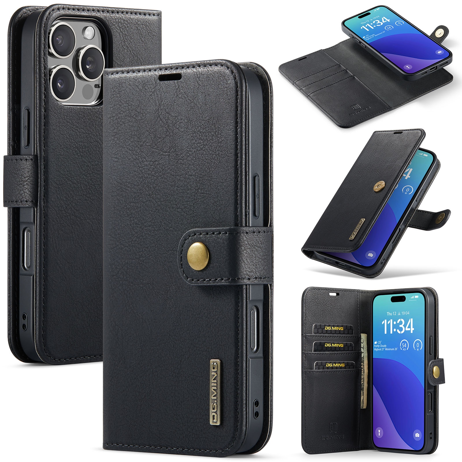 Magnet Wallet iPhone 16 Pro Black