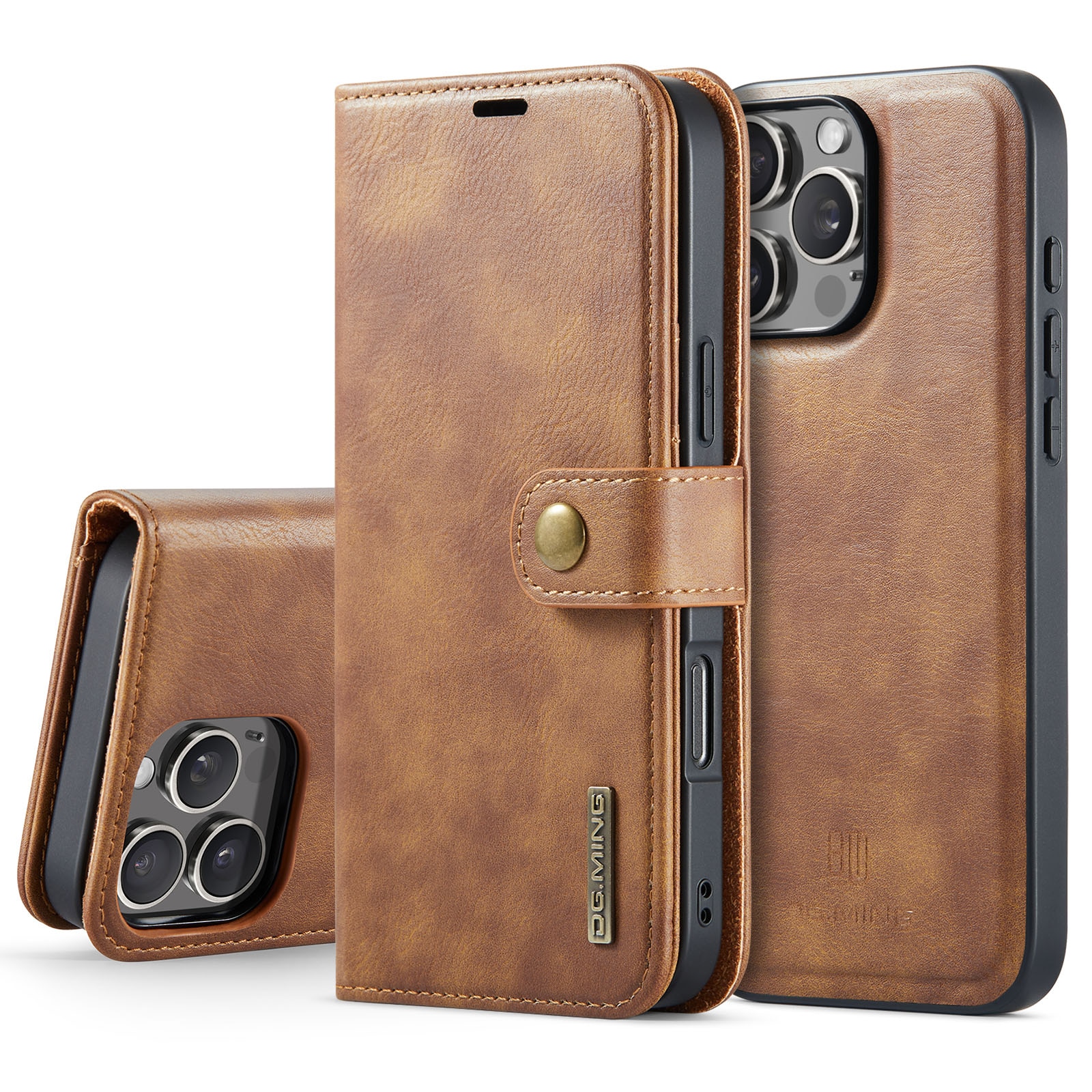 Magnet Wallet iPhone 16 Pro Max Cognac