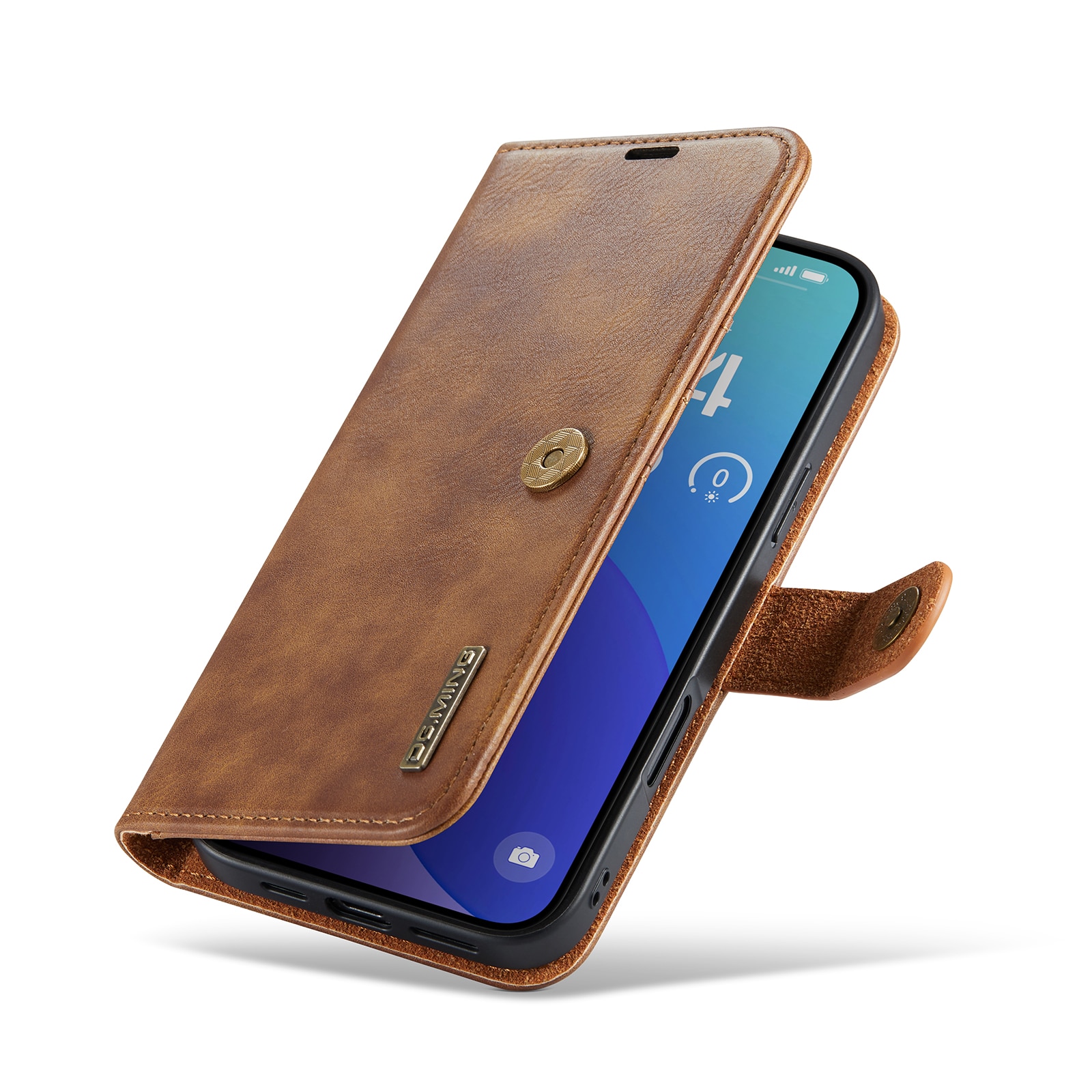 Magnet Wallet iPhone 16 Pro Max Cognac