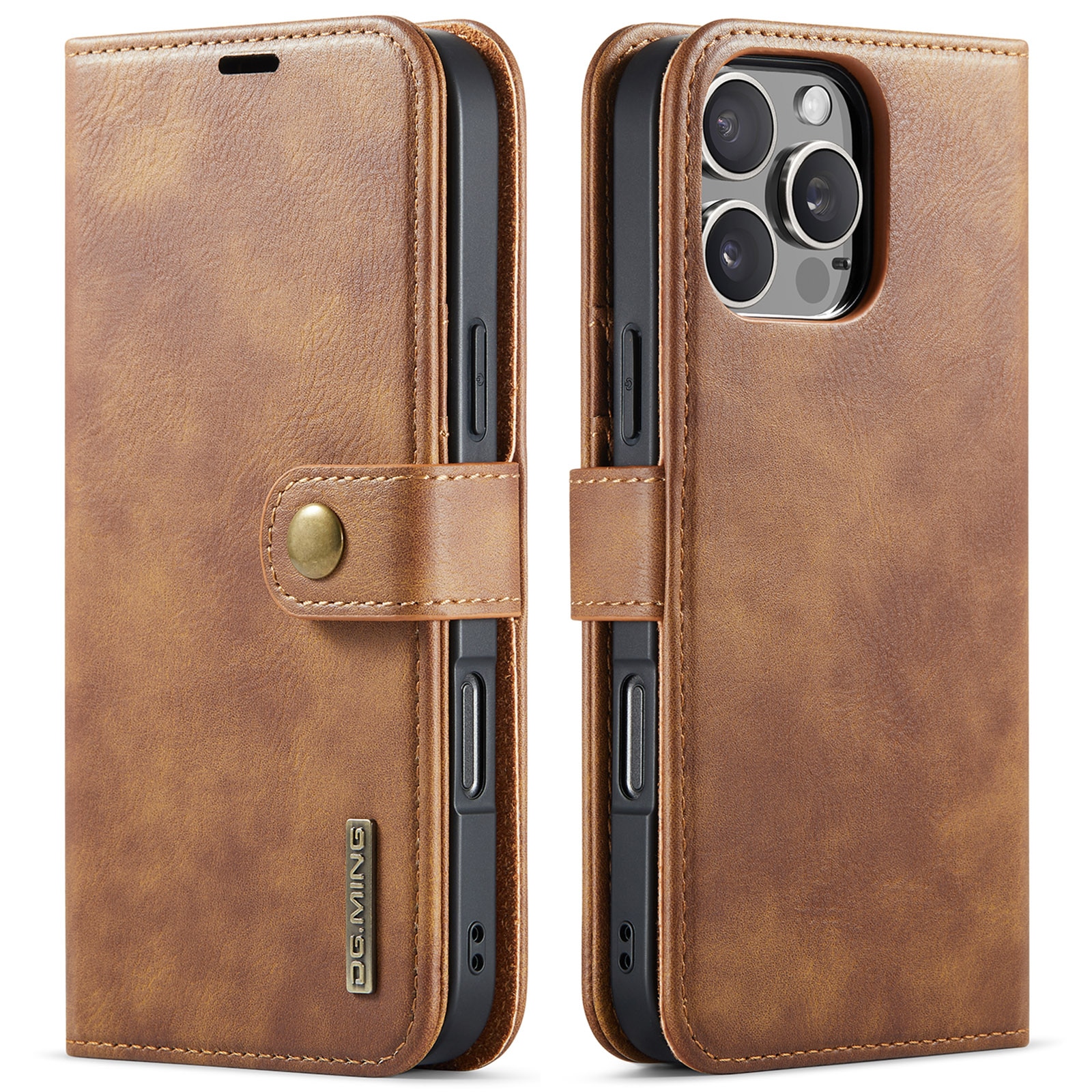 Magnet Wallet iPhone 16 Pro Max Cognac