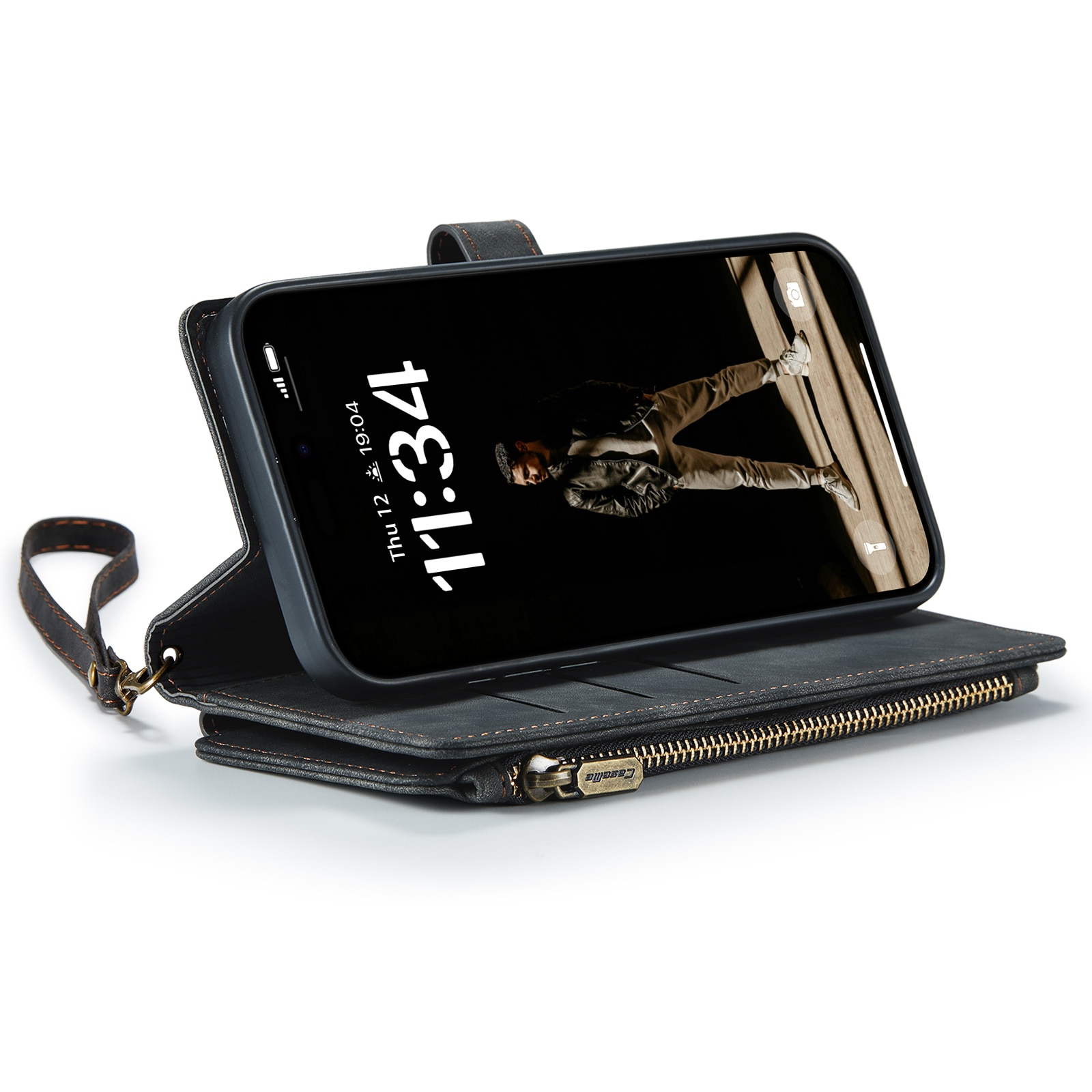 Zipper Wallet iPhone 16 Sort