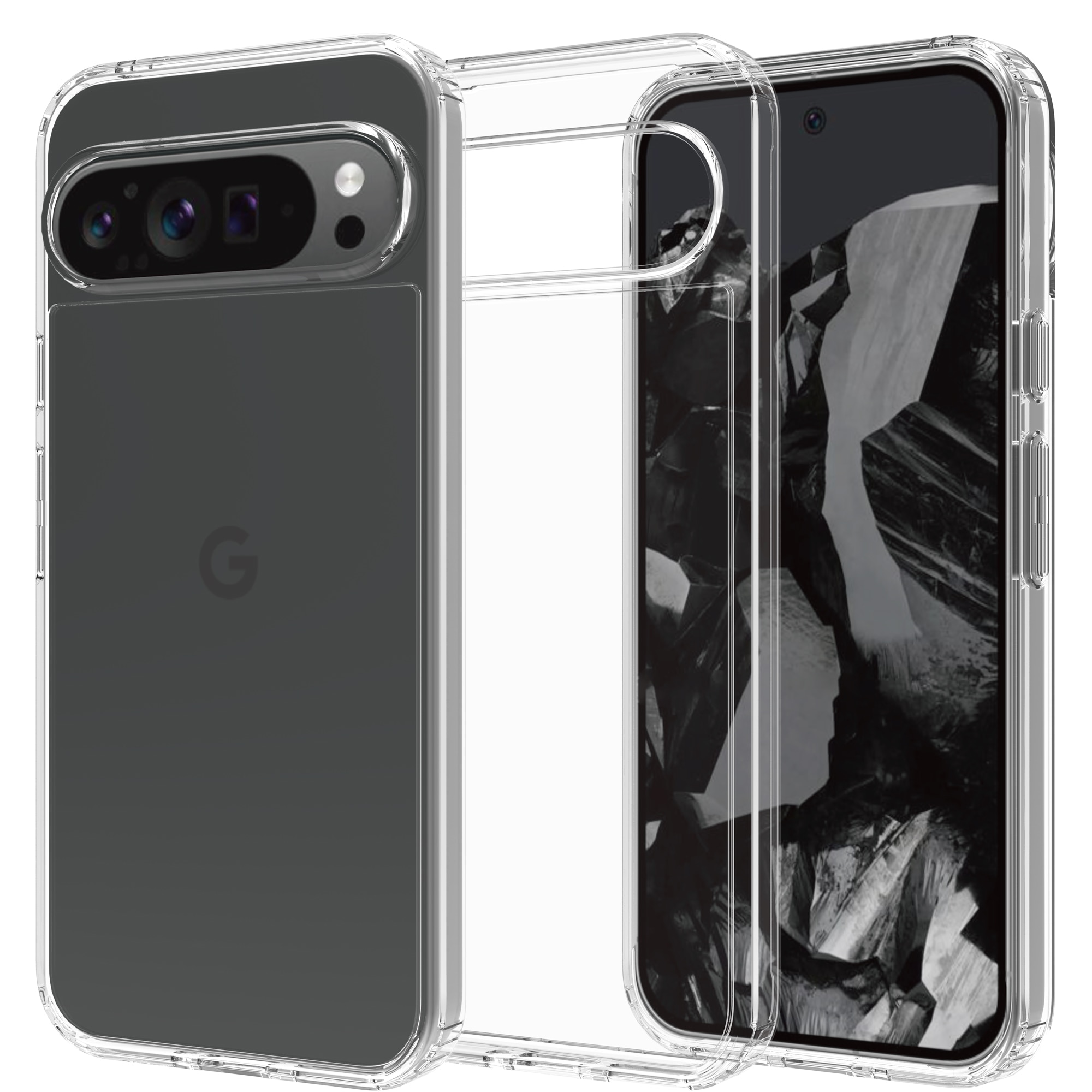 Crystal Hybrid Case Google Pixel 9 Pro XL gennemsigtig