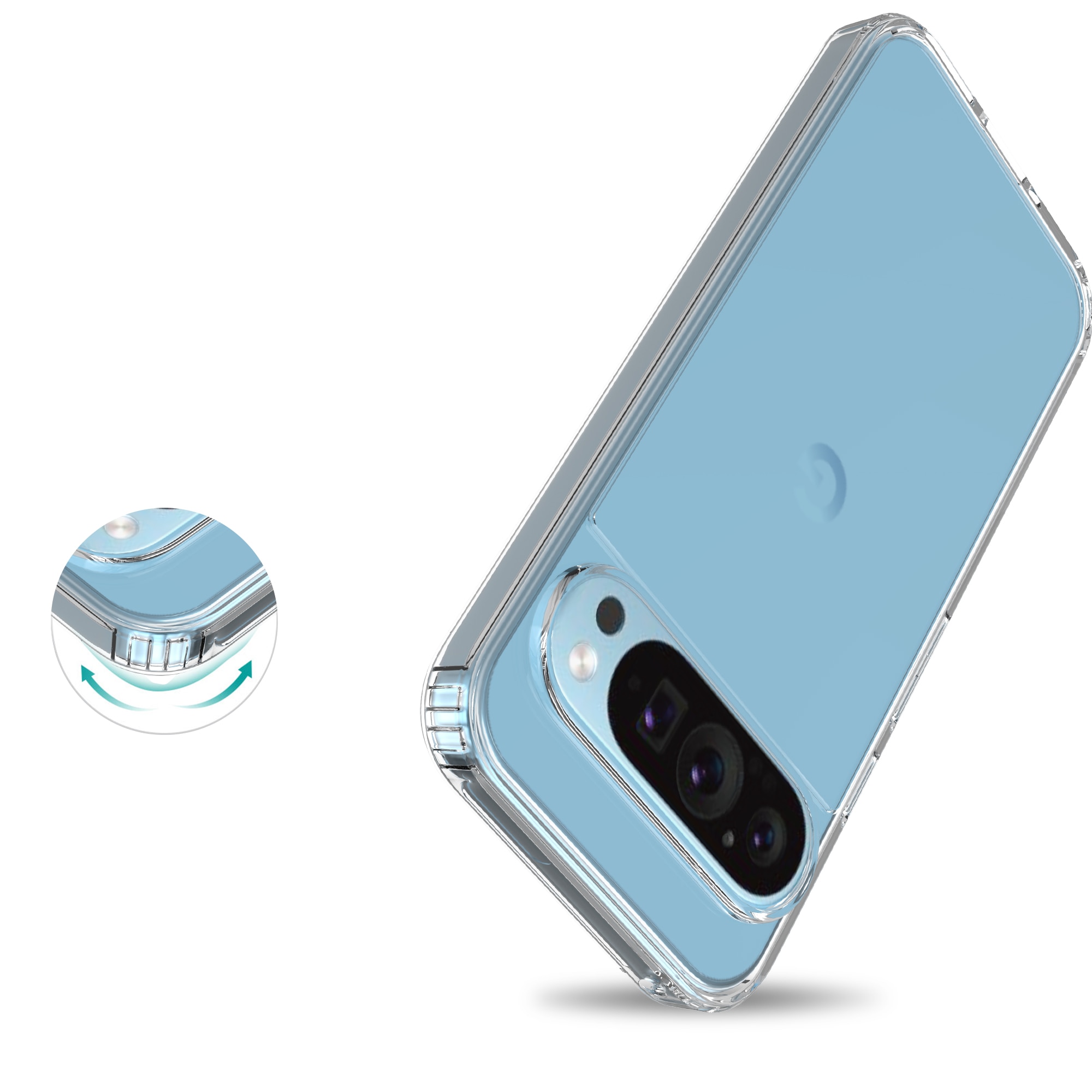 Crystal Hybrid Case Google Pixel 9 gennemsigtig