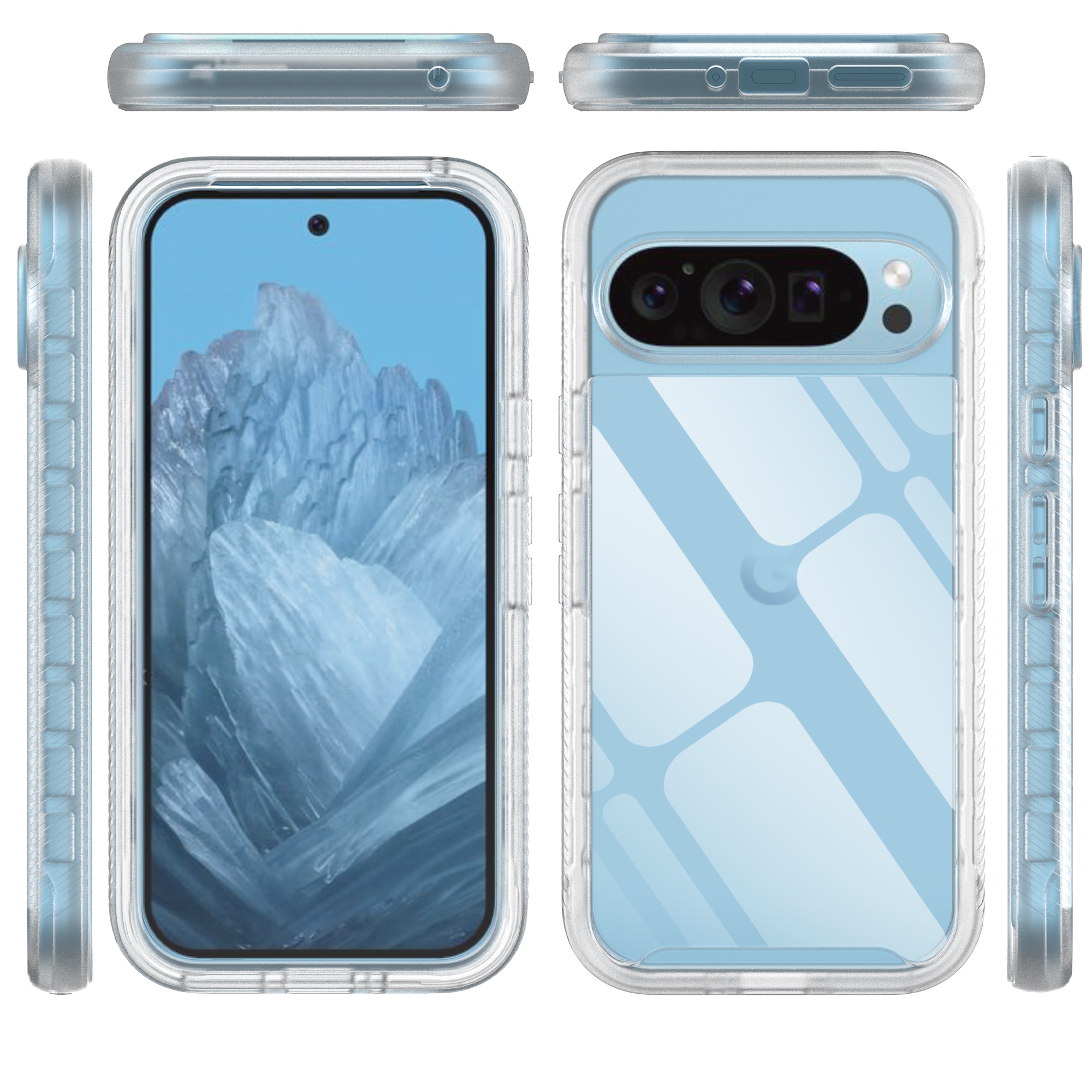 Full Protection Case Google Pixel 9 Pro gennemsigtig