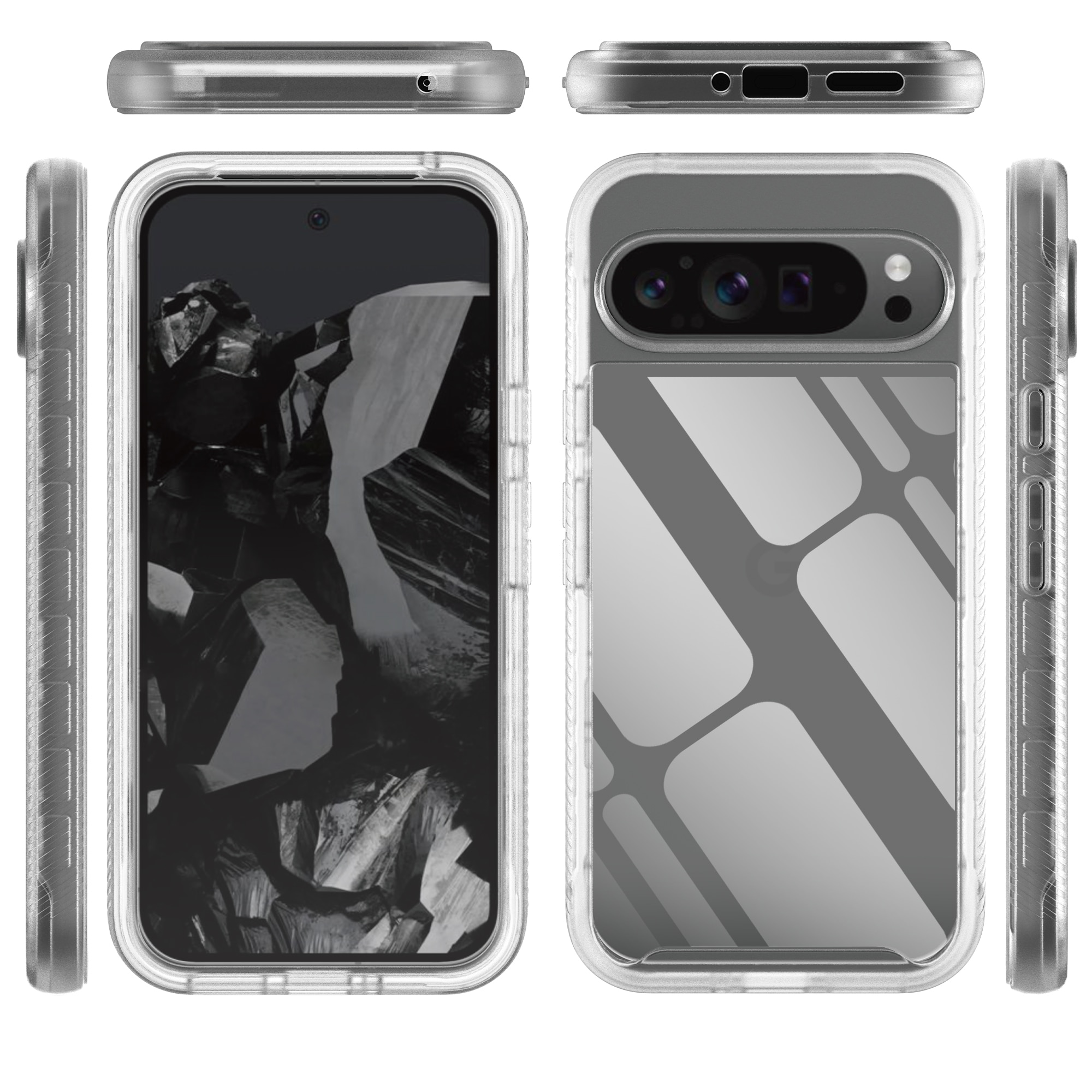 Full Protection Case Google Pixel 9 Pro XL gennemsigtig