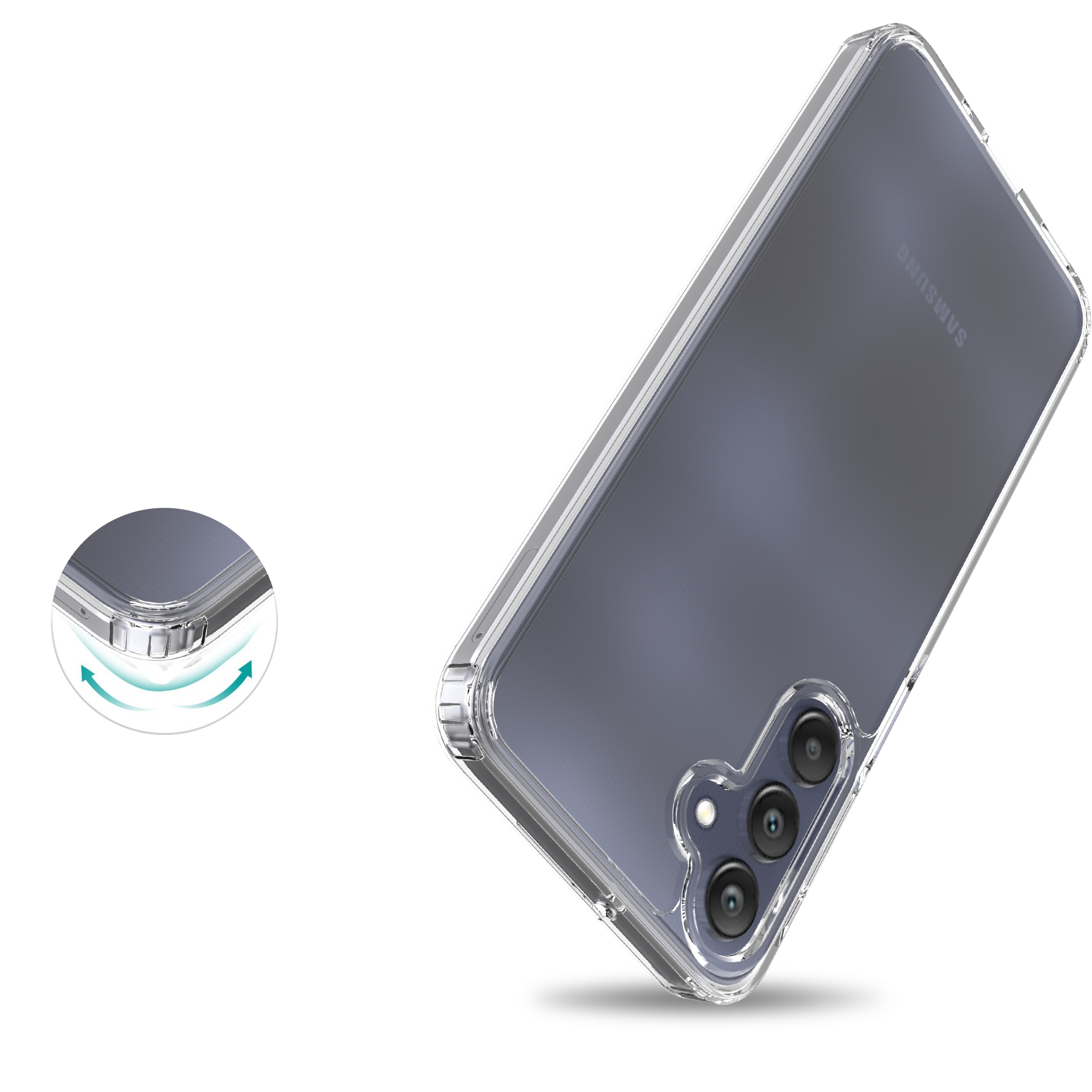 Hybridcover Samsung Galaxy A16 gennemsigtig