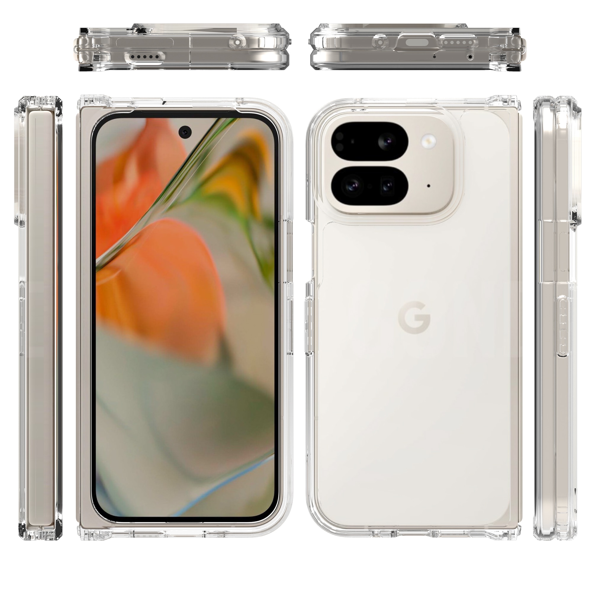 Hybridcover Google Pixel 9 Pro Fold gennemsigtig