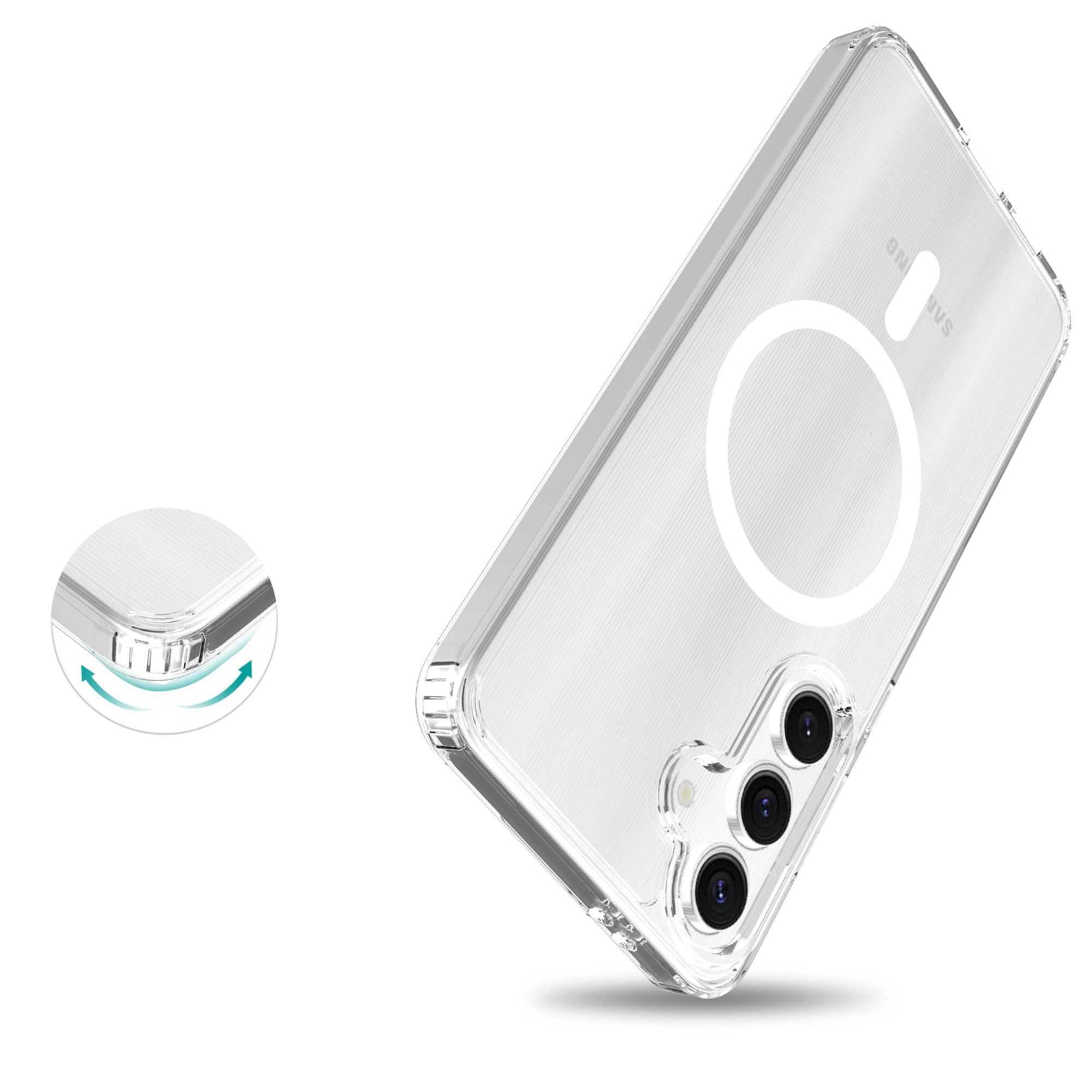 Hybridcover MagSafe Samsung Galaxy S24 FE gennemsigtig