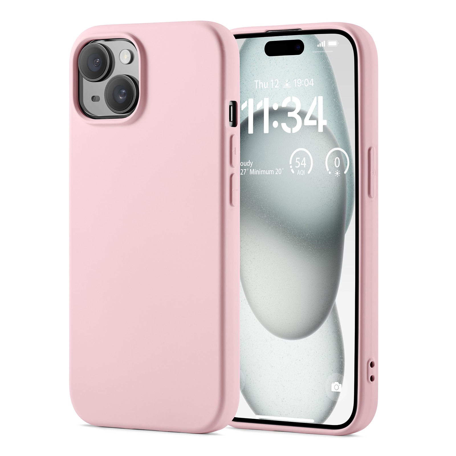 TPU Cover iPhone 15 Lyserød