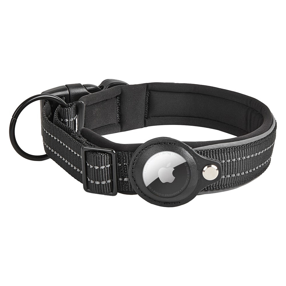 Apple AirTag Hundehalsbånd med Refleks M sort