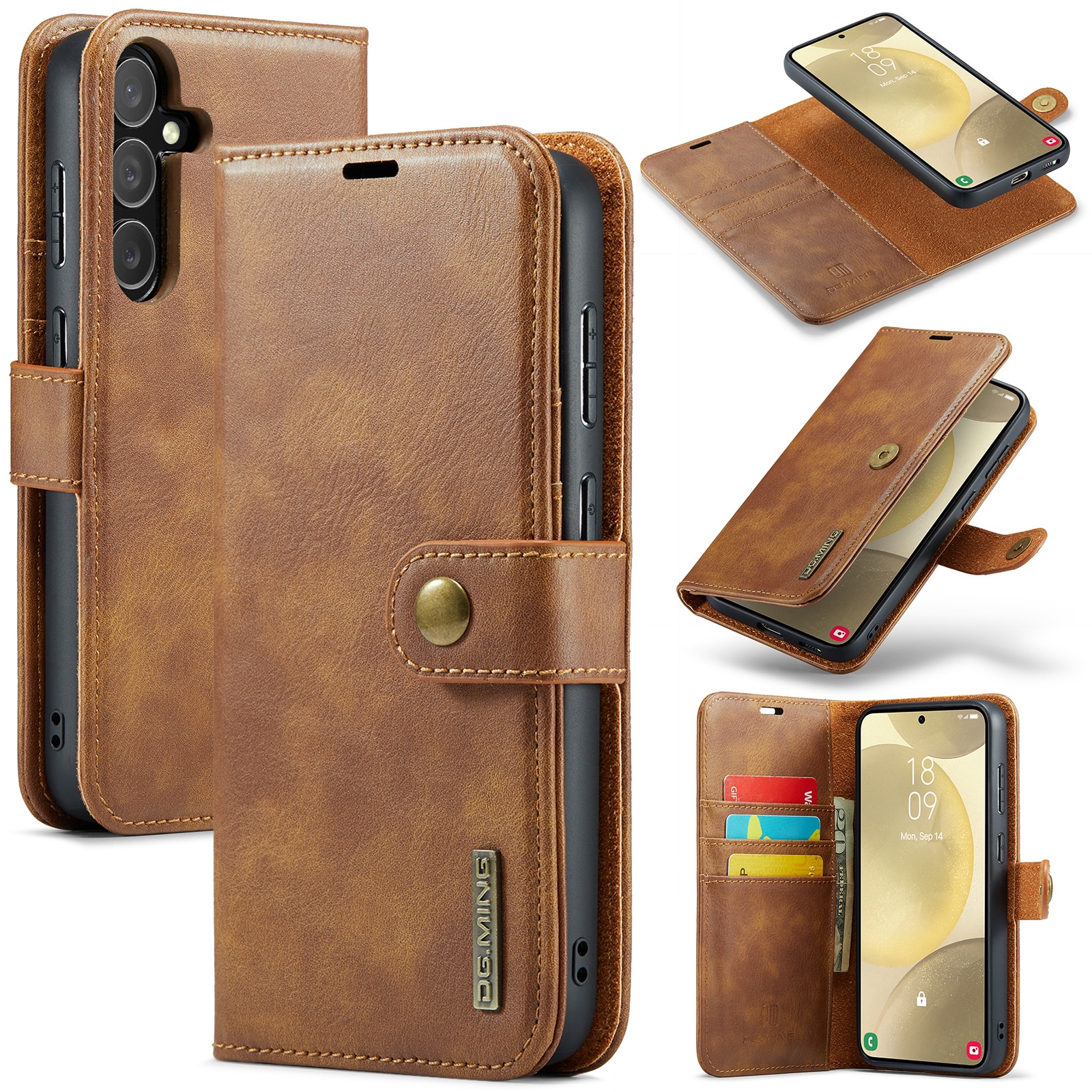 Magnet Wallet Samsung Galaxy S25 Plus Cognac