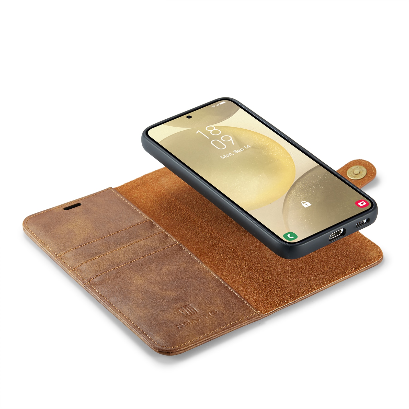 Magnet Wallet Samsung Galaxy S25 Cognac