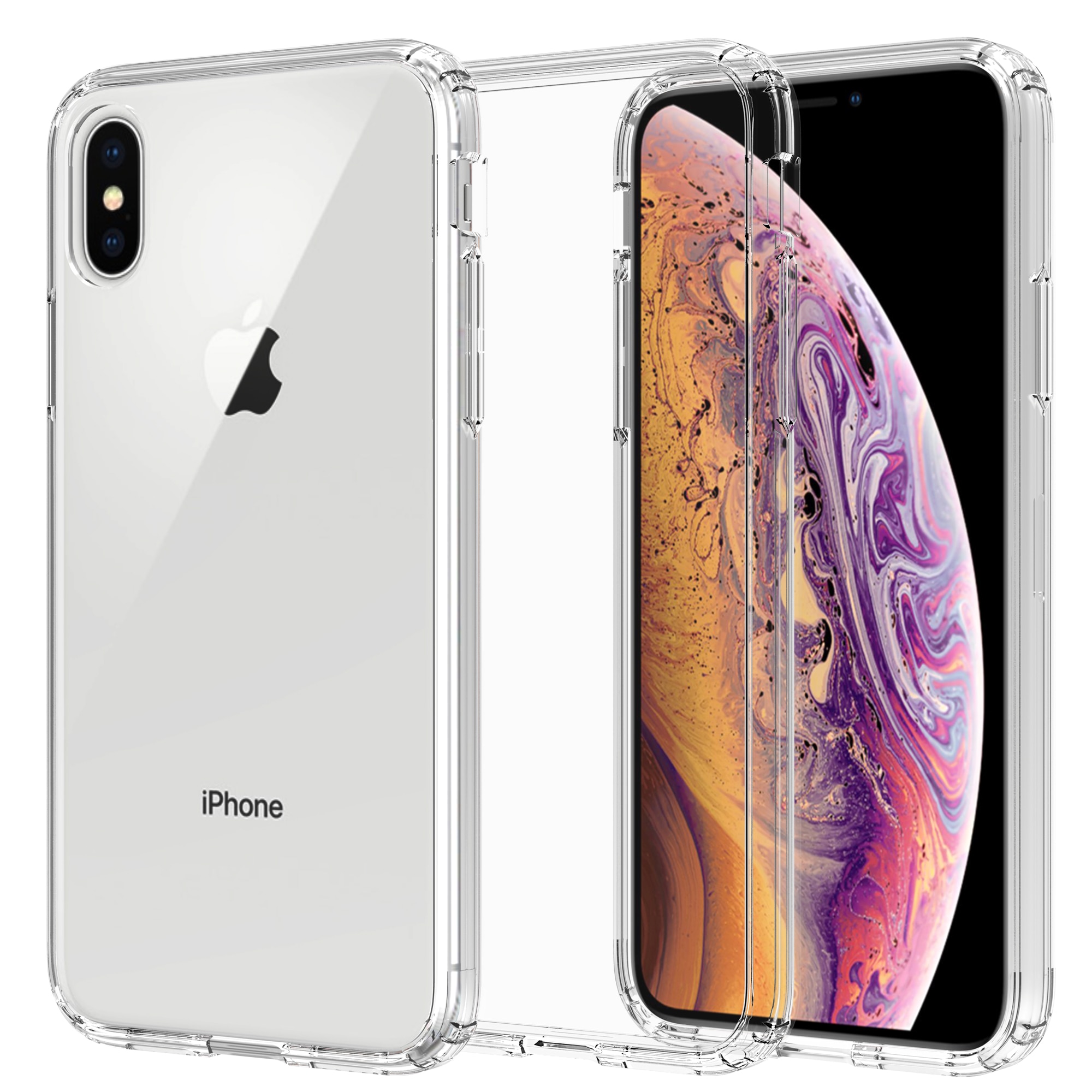 Hybridcover iPhone X/XS gennemsigtig