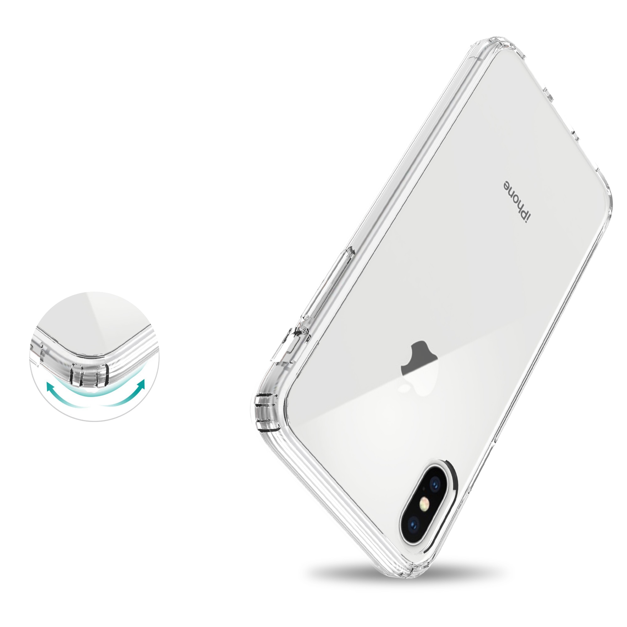 Hybridcover iPhone X/XS Gennemsigtig