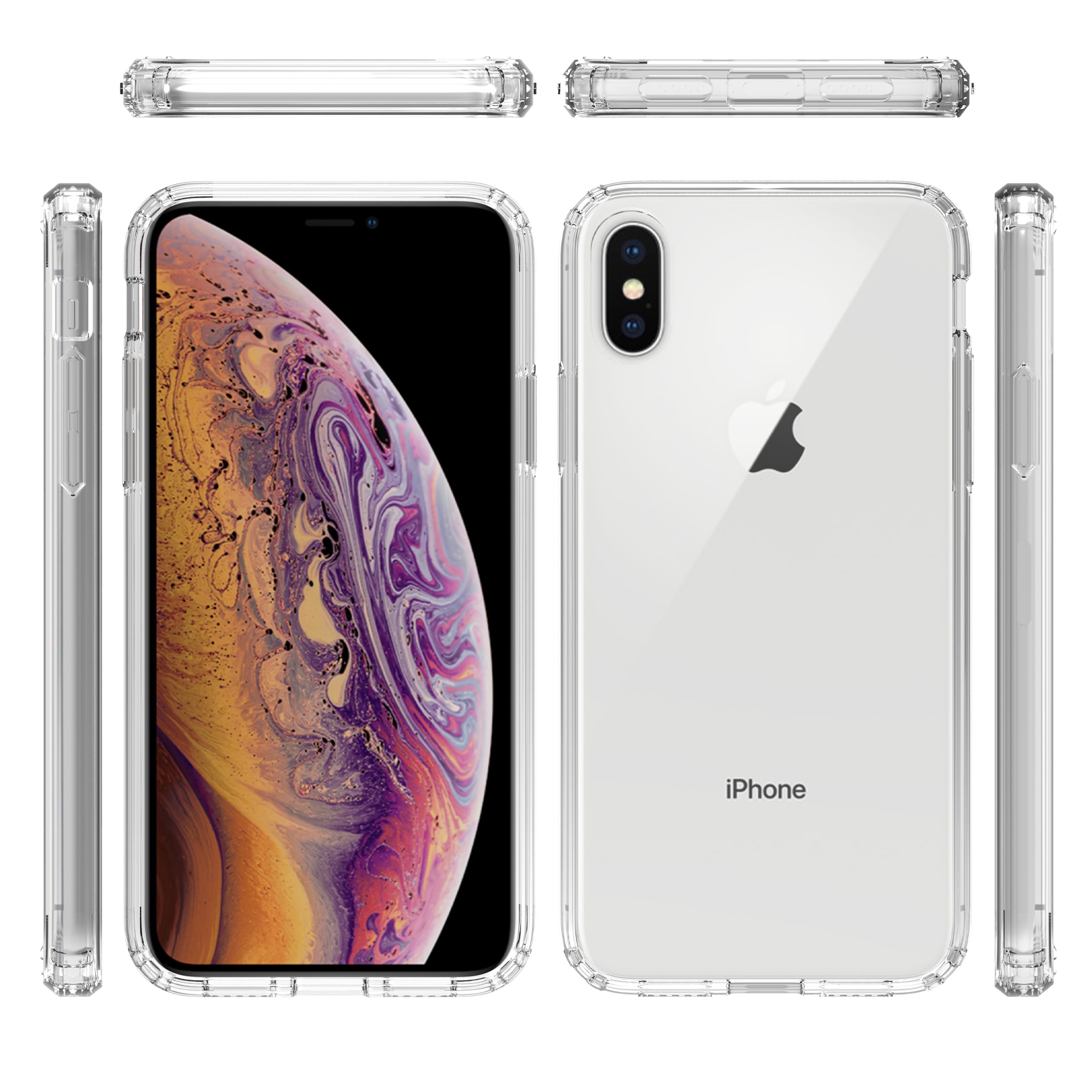 Hybridcover iPhone X/XS Gennemsigtig