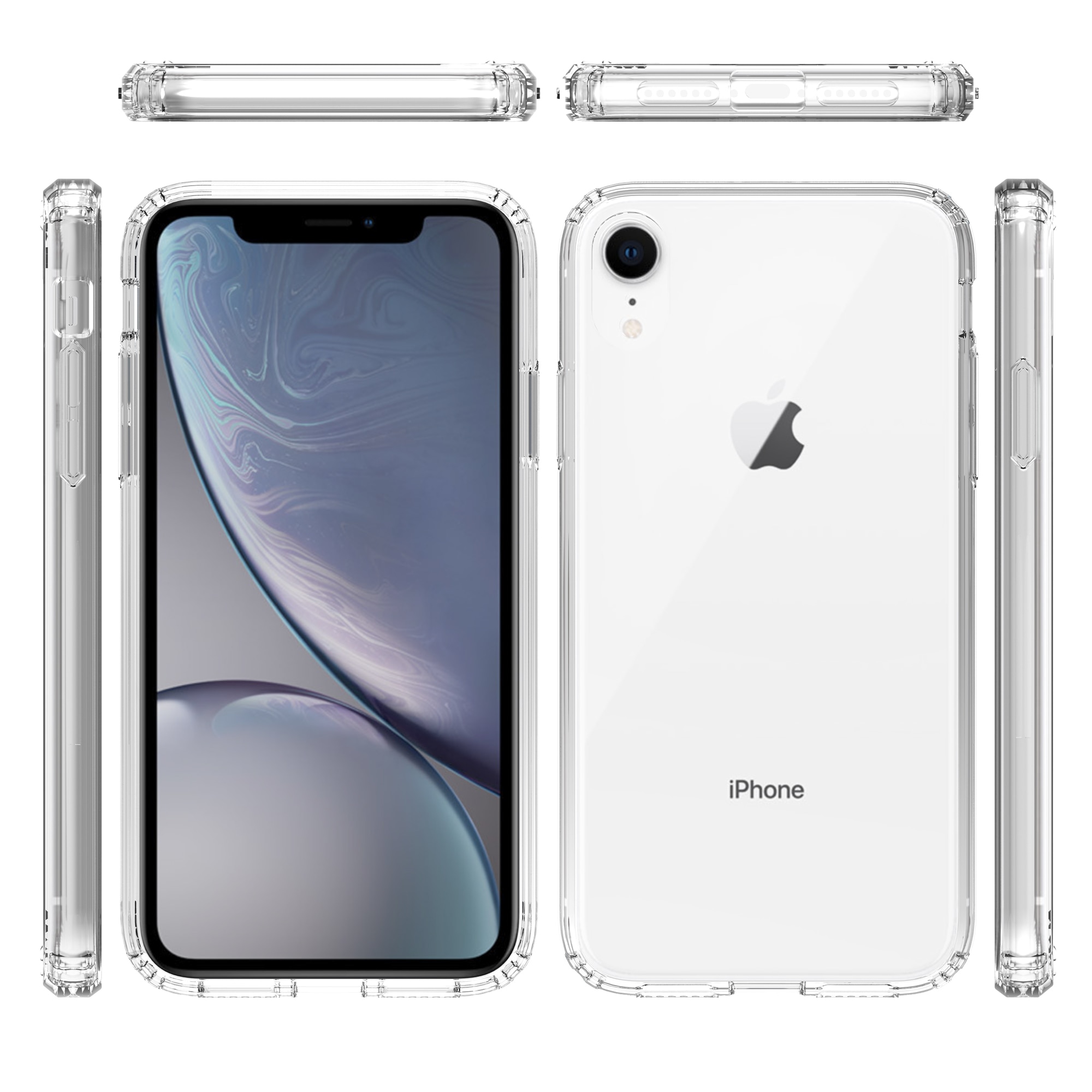 Hybridcover iPhone Xr gennemsigtig