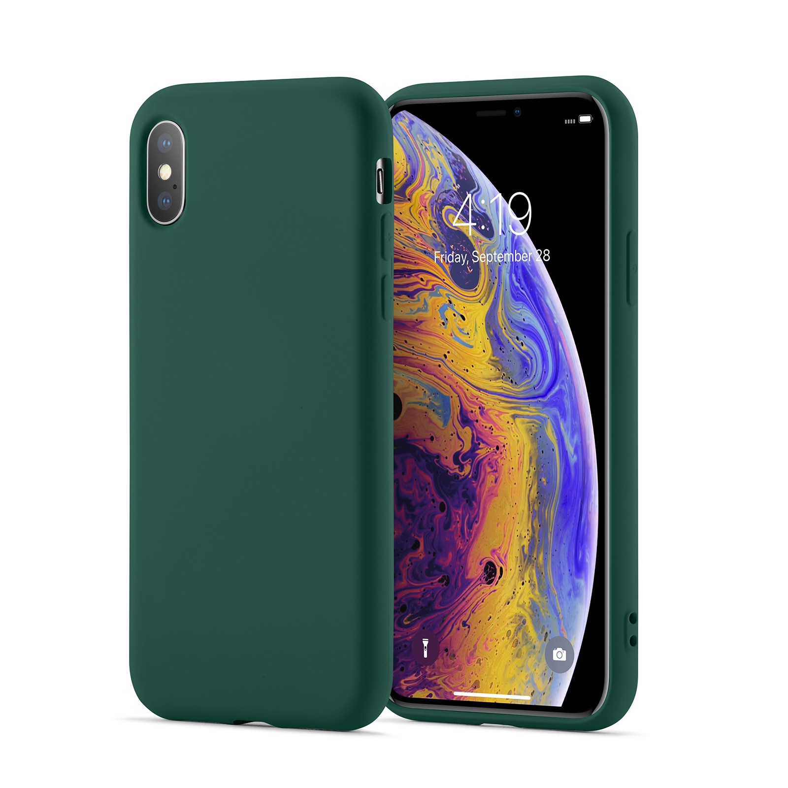 TPU Cover iPhone X/XS mørkegrøn