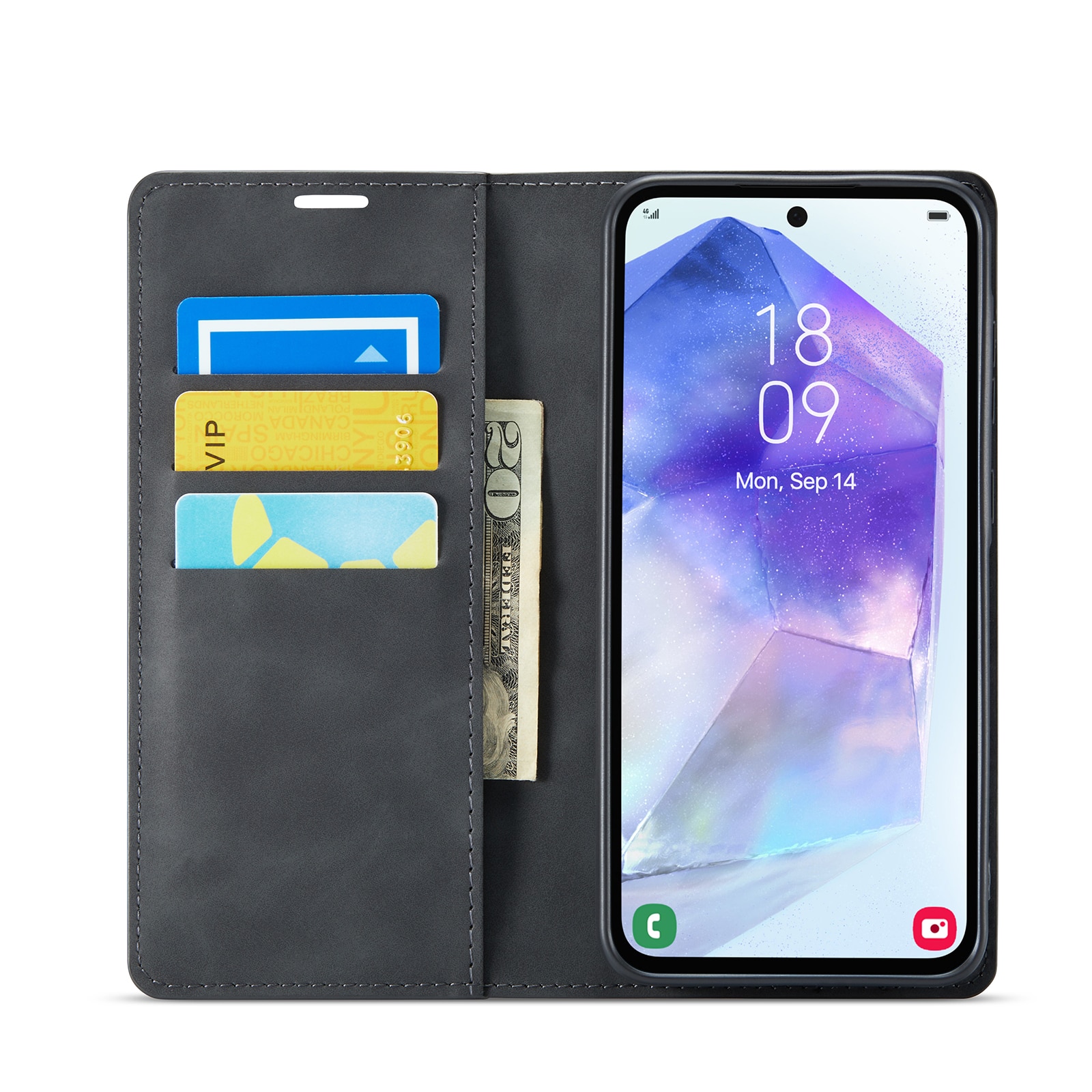 Samsung Galaxy A56 Slim Mobiltaske Sort