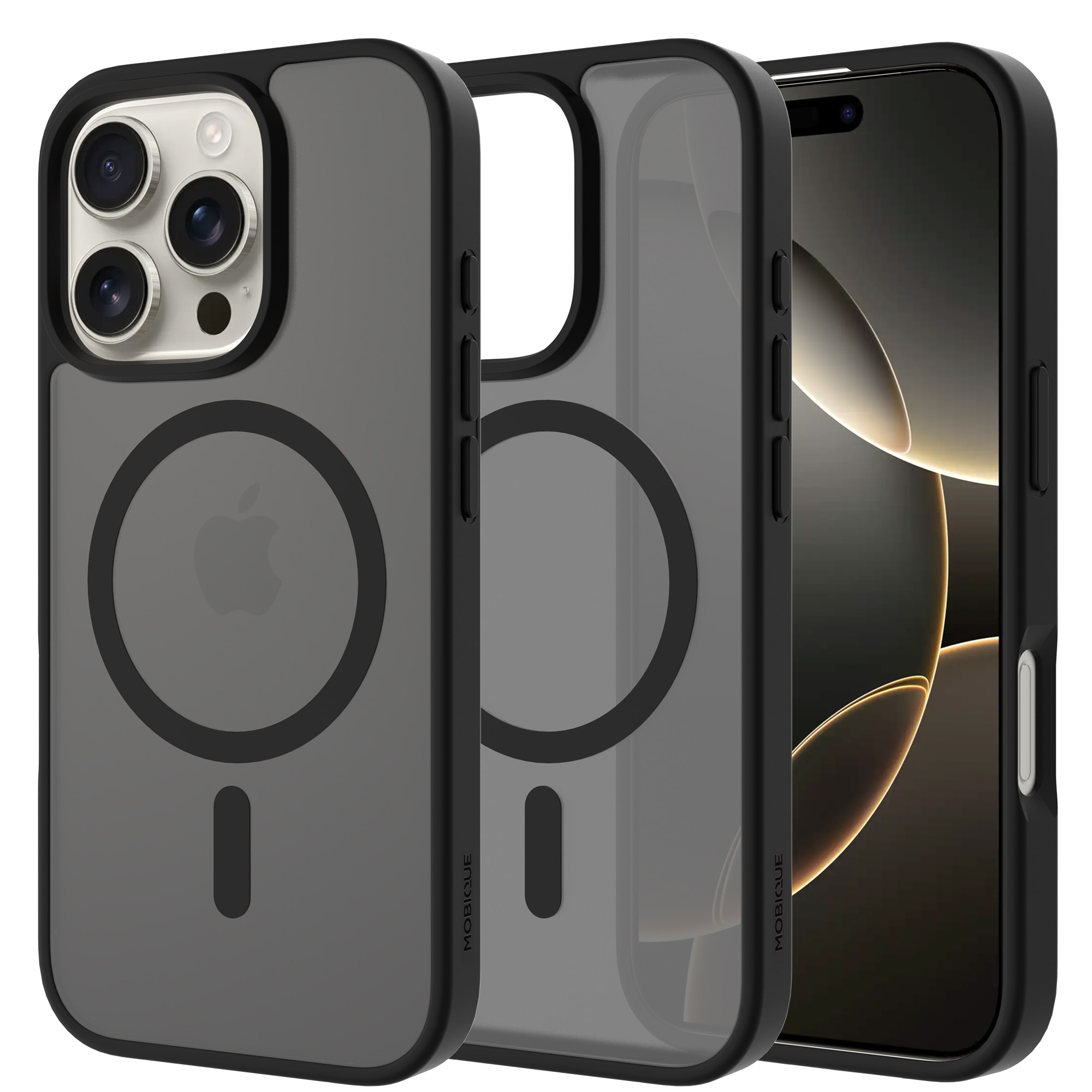 Magnetic Hybrid Cover iPhone 16 Pro Frosted Black