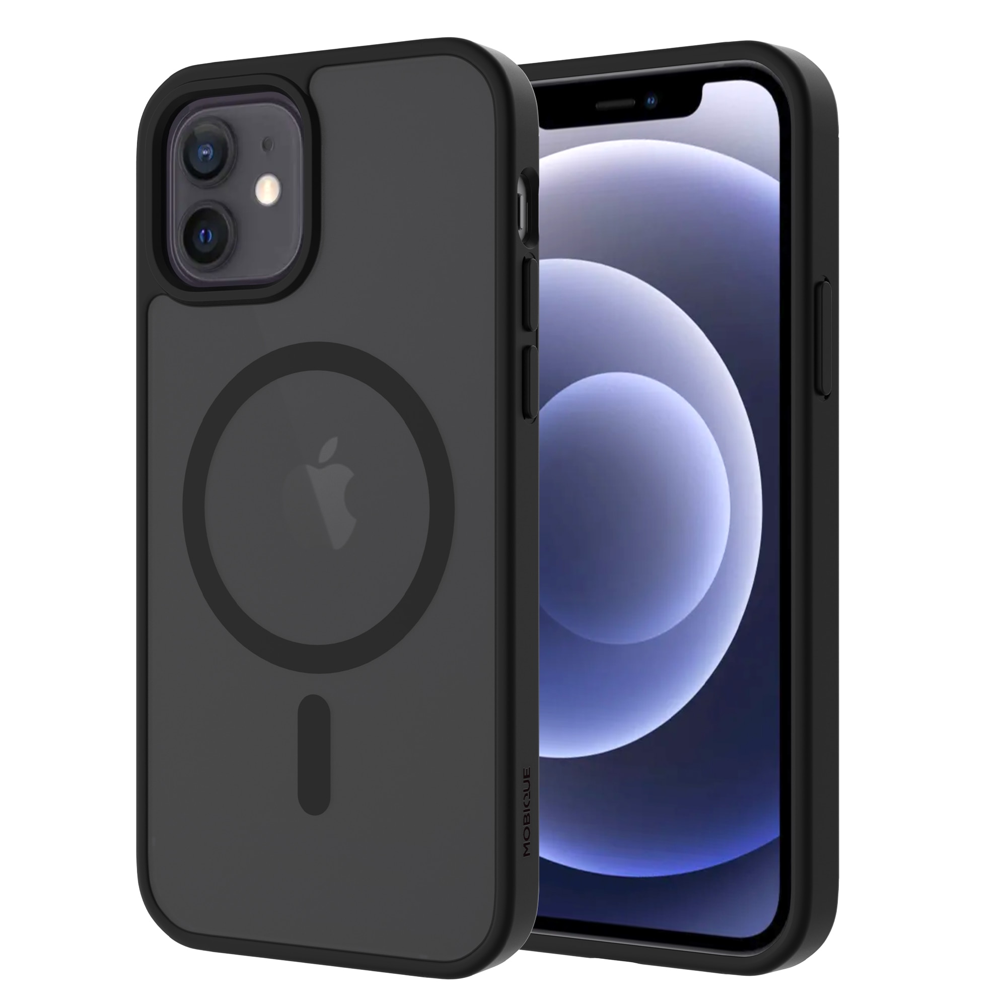 Magnetic Hybrid Cover iPhone 12/iPhone 12 Pro Frosted Black