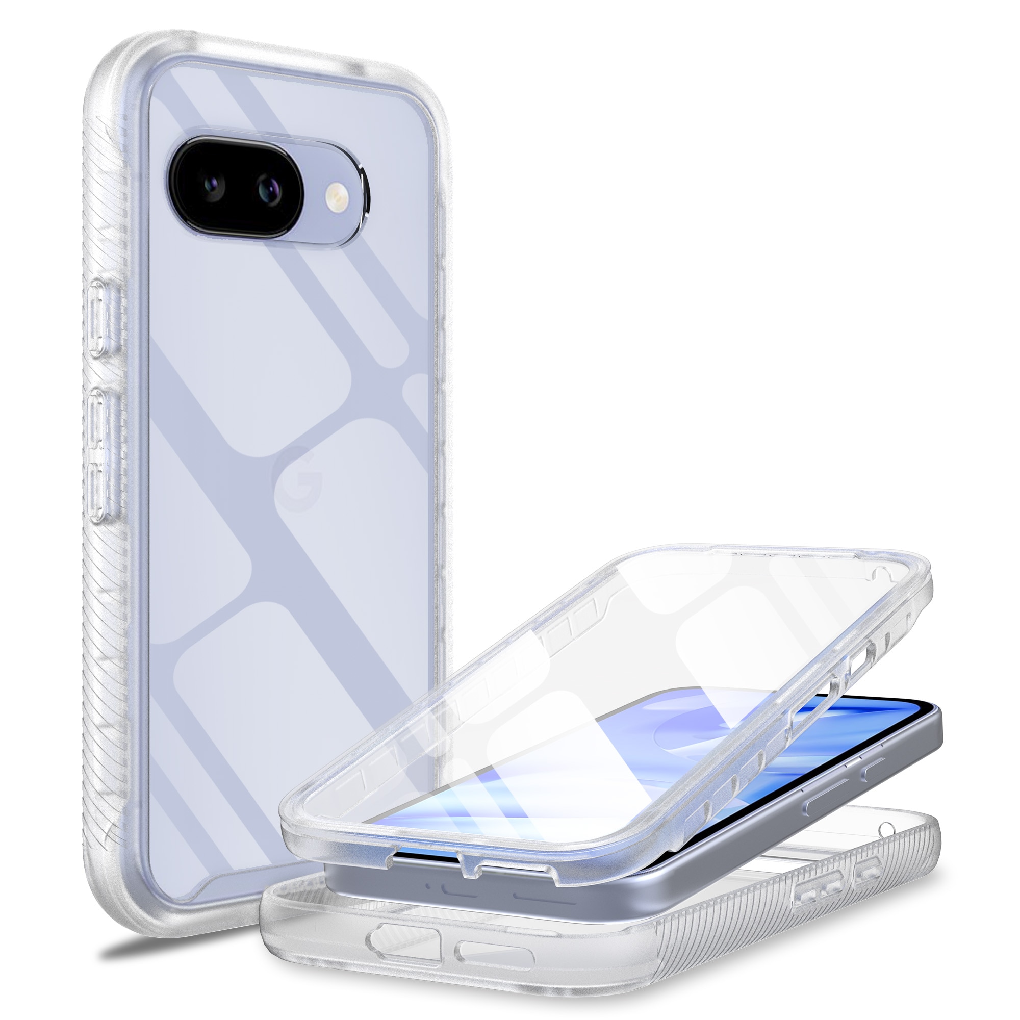 Full Protection Case Google Pixel 9a Gennemsigtig