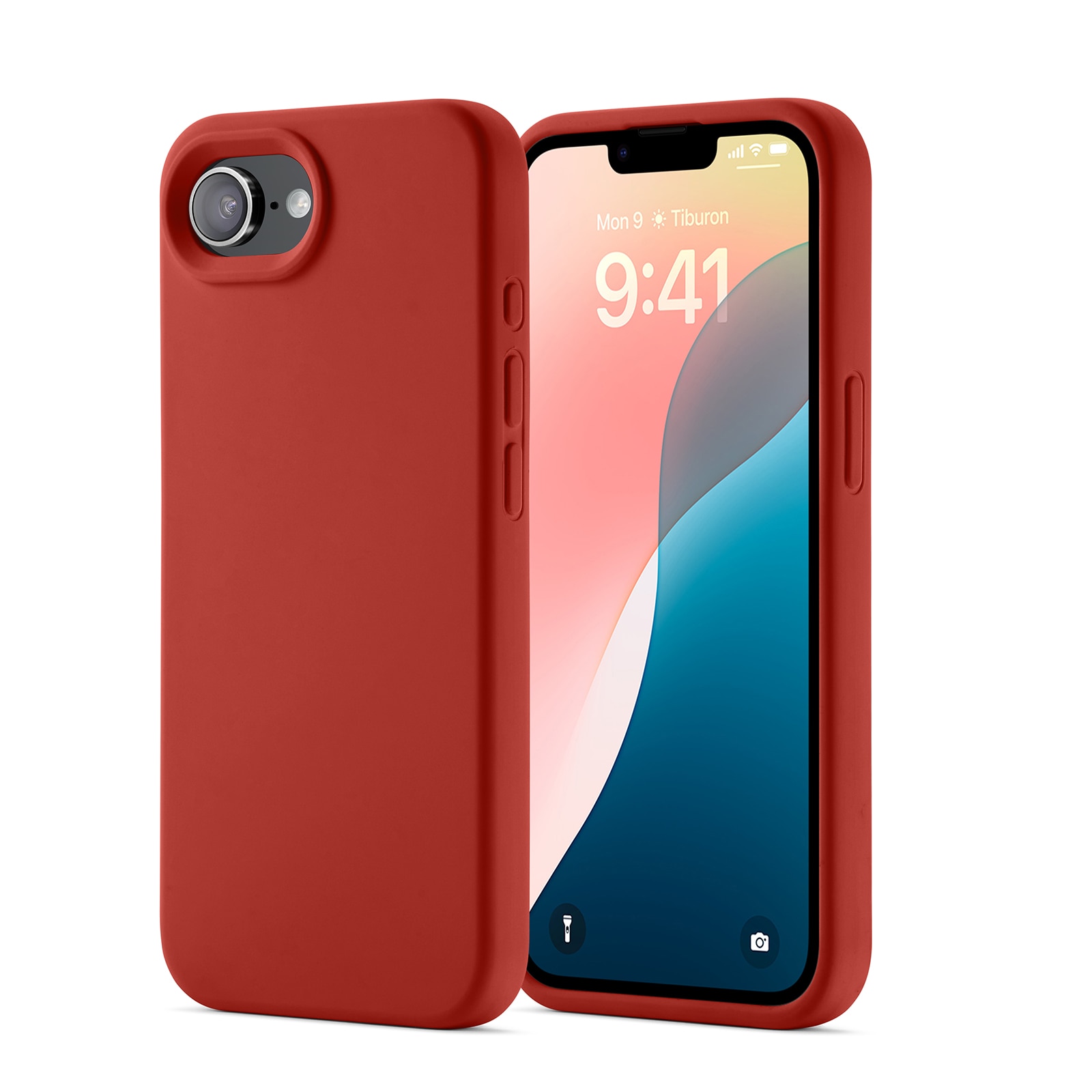 Magnetic Cover Silikone iPhone 16e Lava Red