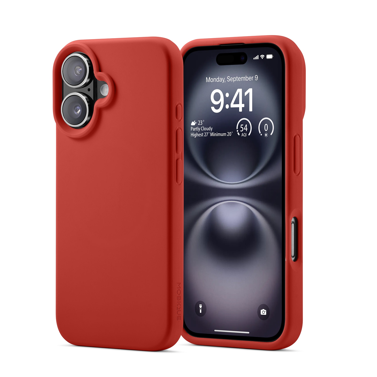 Magnetic Cover Silikone iPhone 16 Lava Red