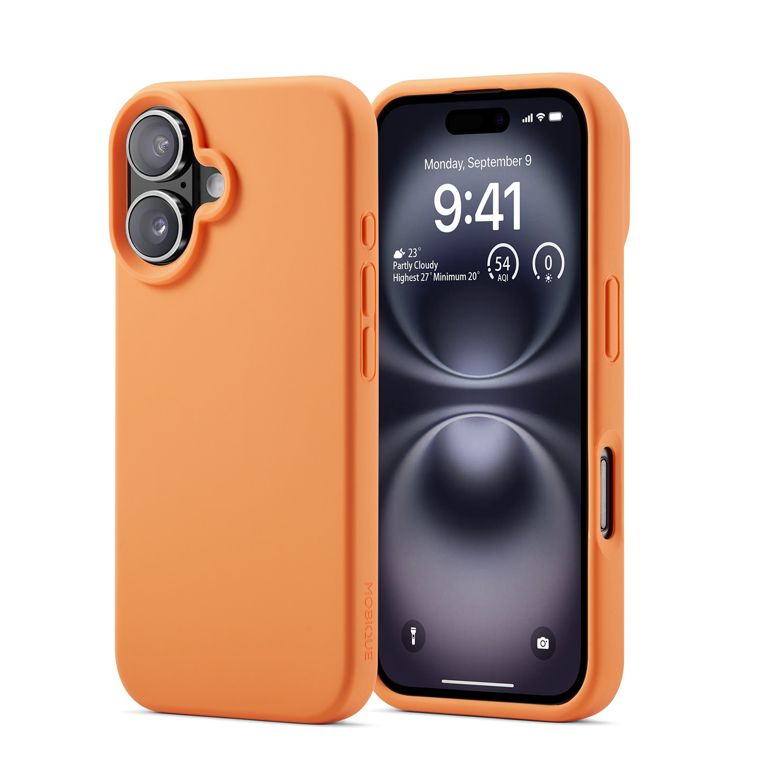 Magnetic Cover Silikone iPhone 16 Solar Orange