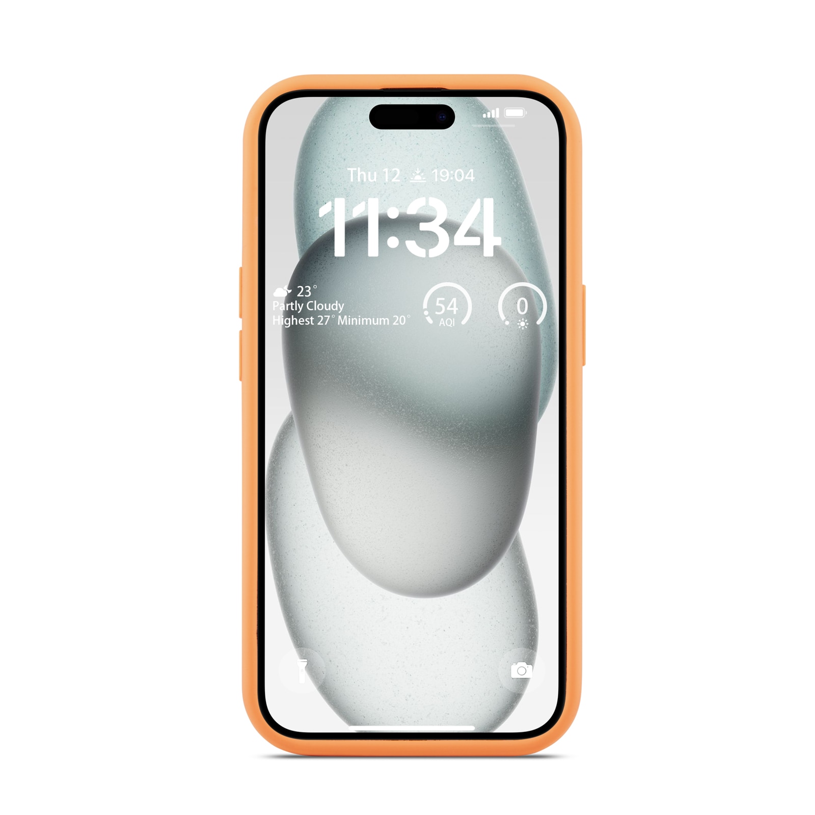 Magnetic Cover Silikone iPhone 15 Solar Orange