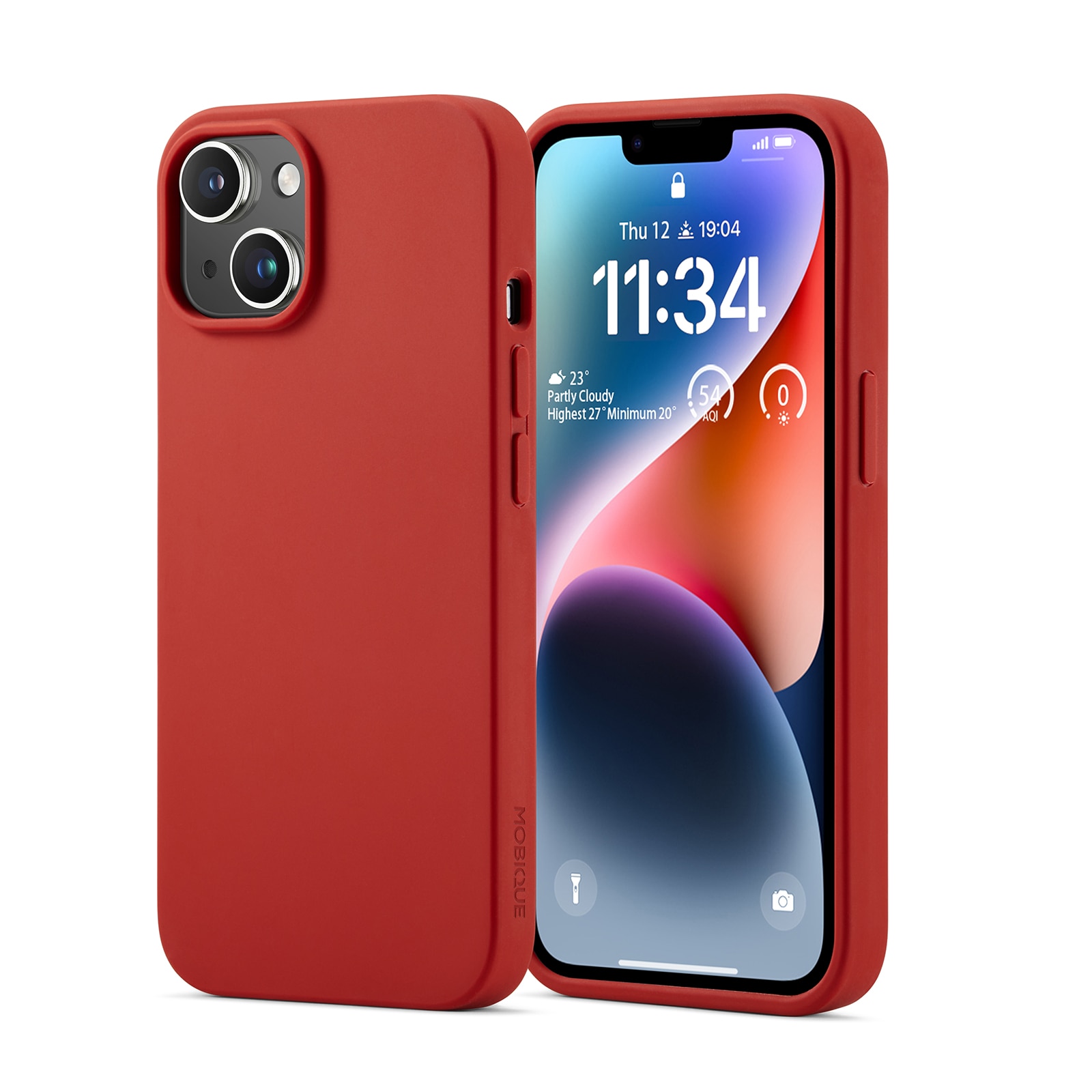 Magnetic Cover Silikone iPhone 13 Lava Red