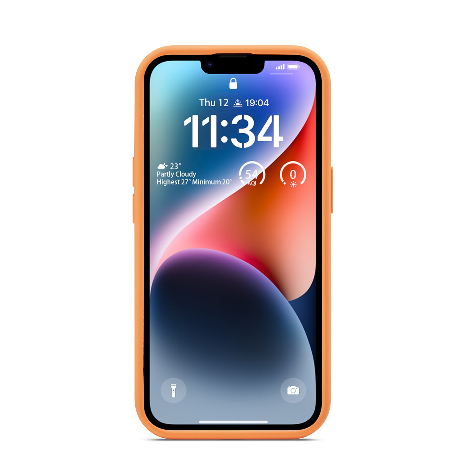 Magnetic Cover Silikone iPhone 14 Solar Orange