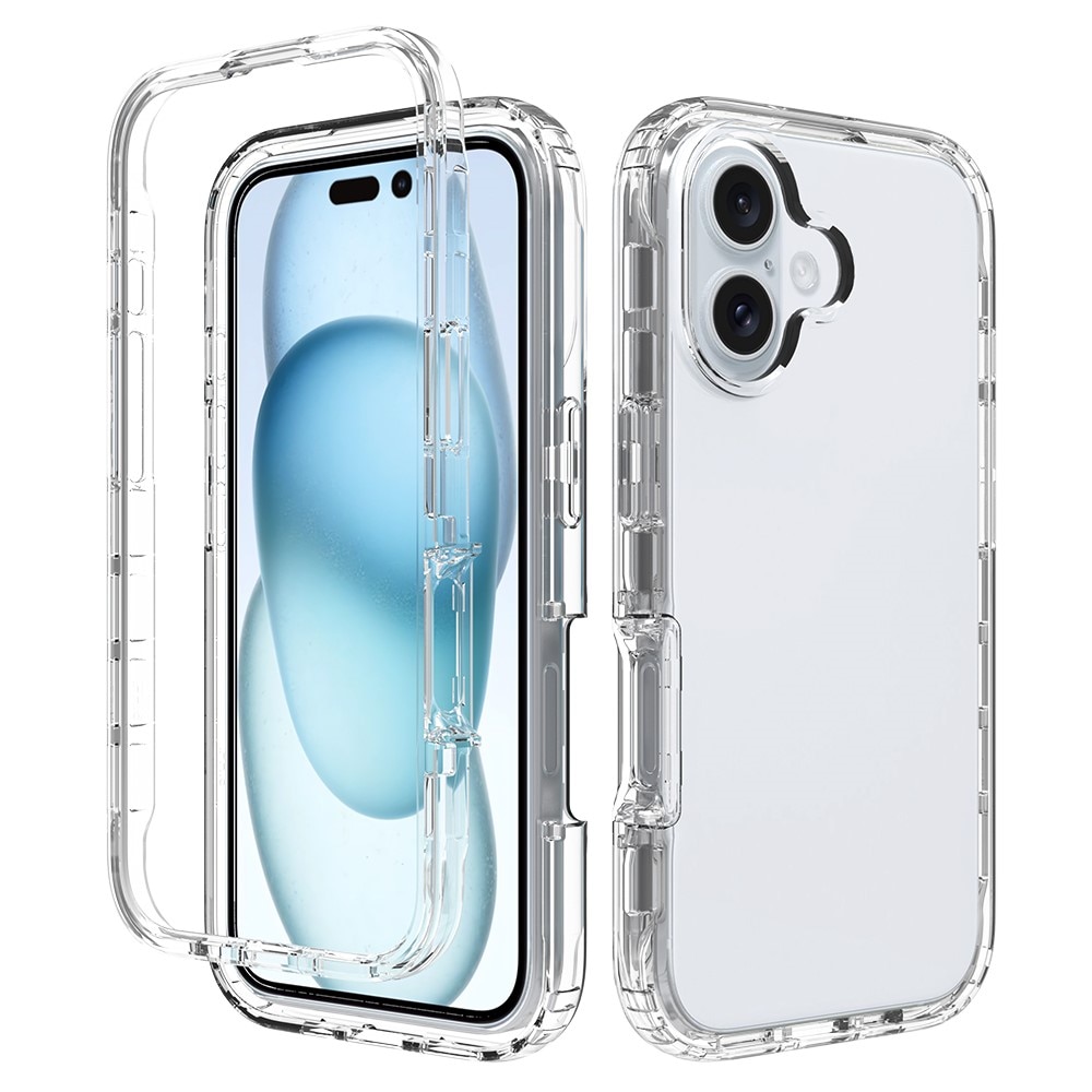 Full Cover Case iPhone 16 Plus gennemsigtig