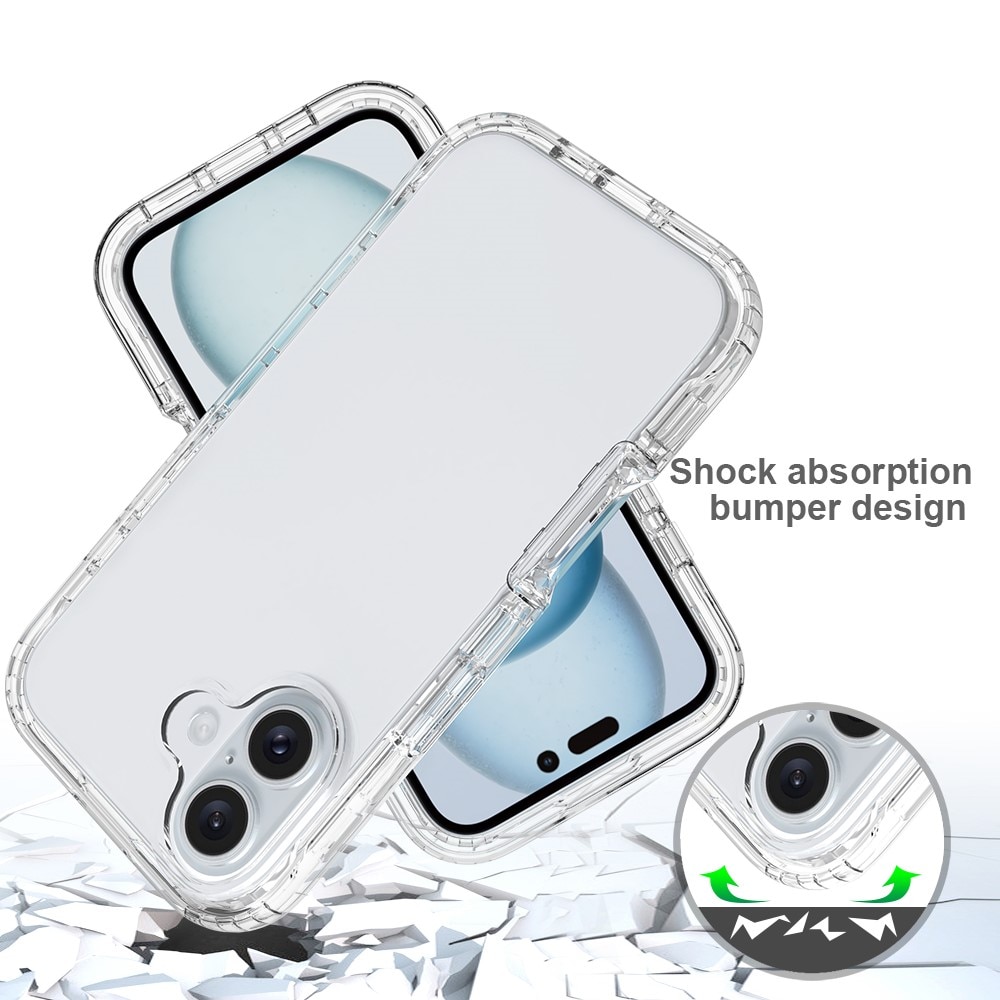 Full Cover Case iPhone 16 gennemsigtig