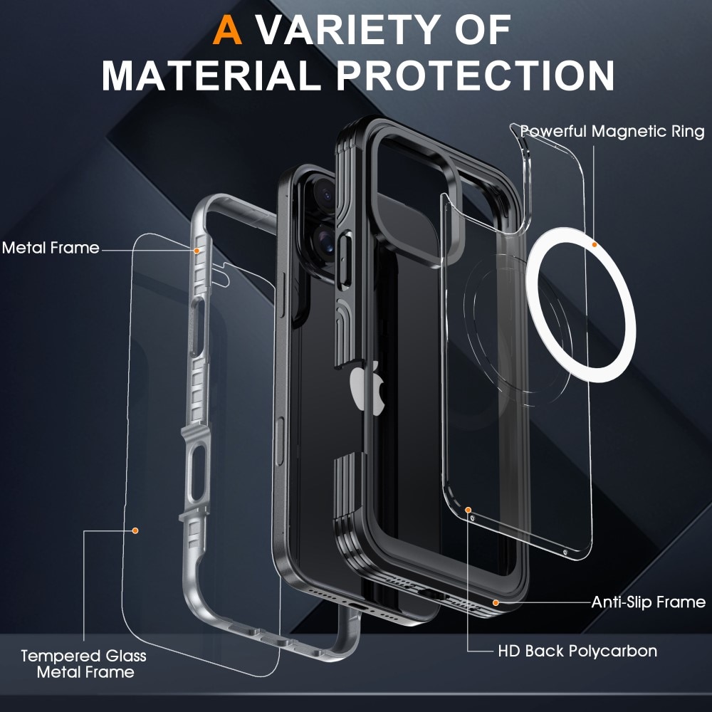 Premium Full Protection Case iPhone 16 Pro Max Black