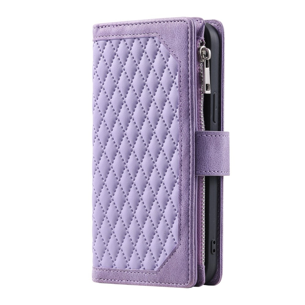 Pung Taske iPhone 16 Pro Quilted Lilla