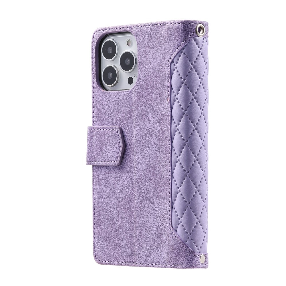 Pung Taske iPhone 16 Pro Quilted Lilla