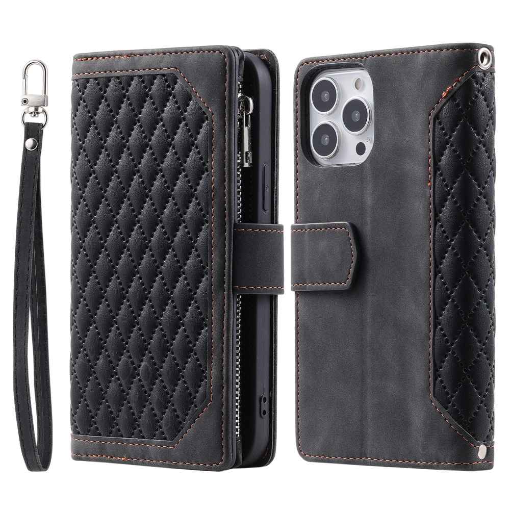 Pung Taske iPhone 16 Pro Quilted Sort