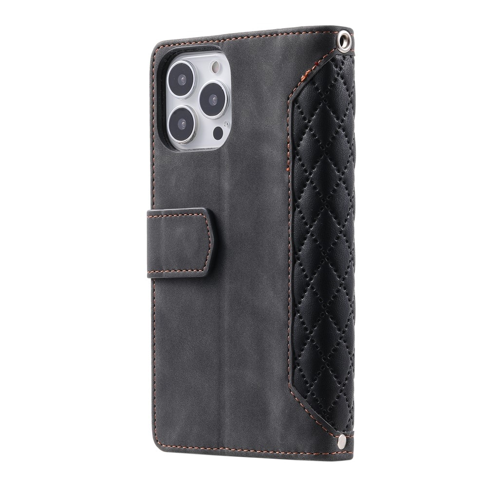 Pung Taske iPhone 16 Pro Quilted Sort