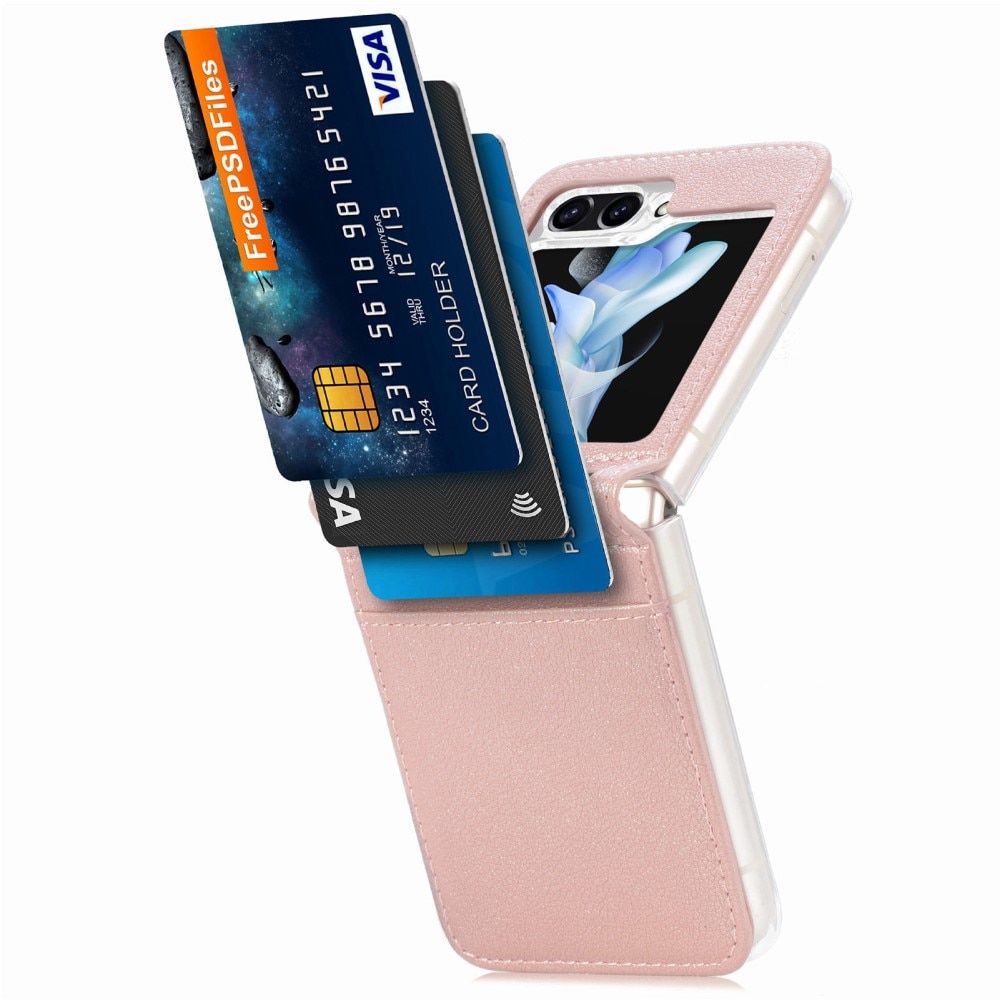 Slim Card Wallet Samsung Galaxy Z Flip 6 lyserød