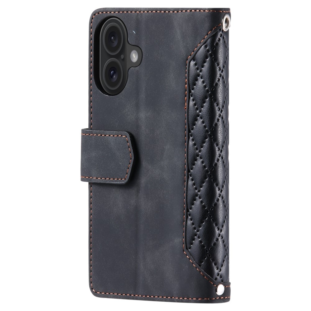 Pung Taske iPhone 16 Plus Quilted Sort