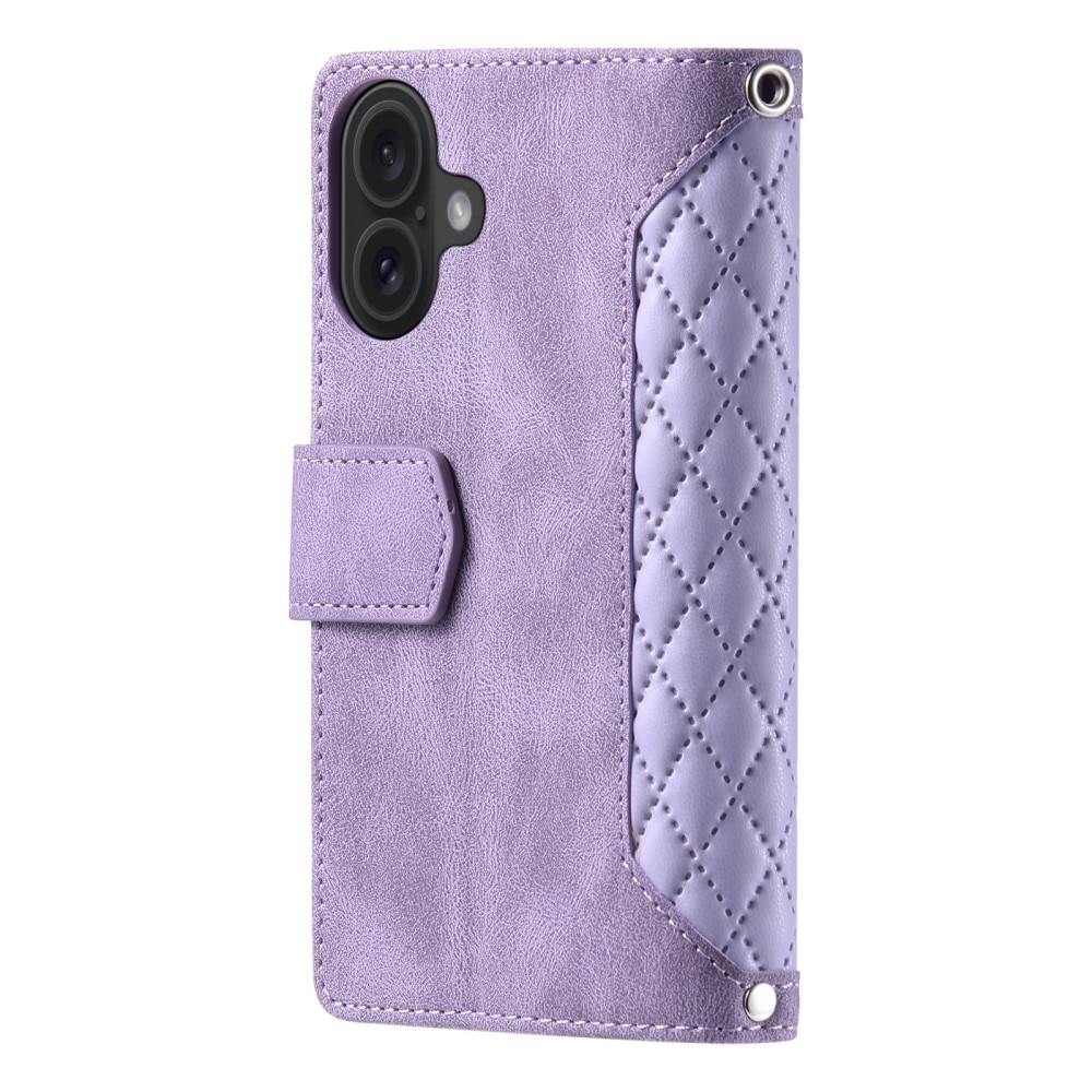 Pung Taske iPhone 16 Quilted Lilla