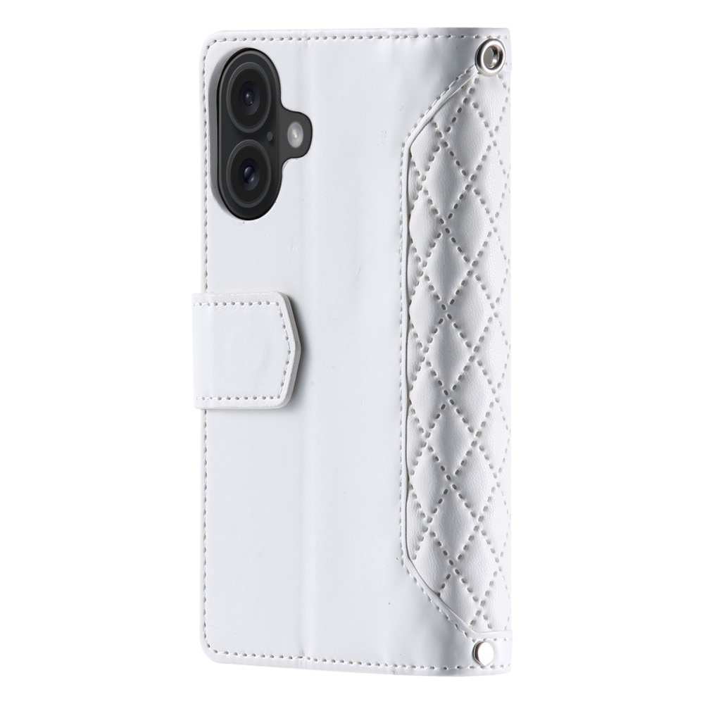 Pung Taske iPhone 16 Quilted Hvid