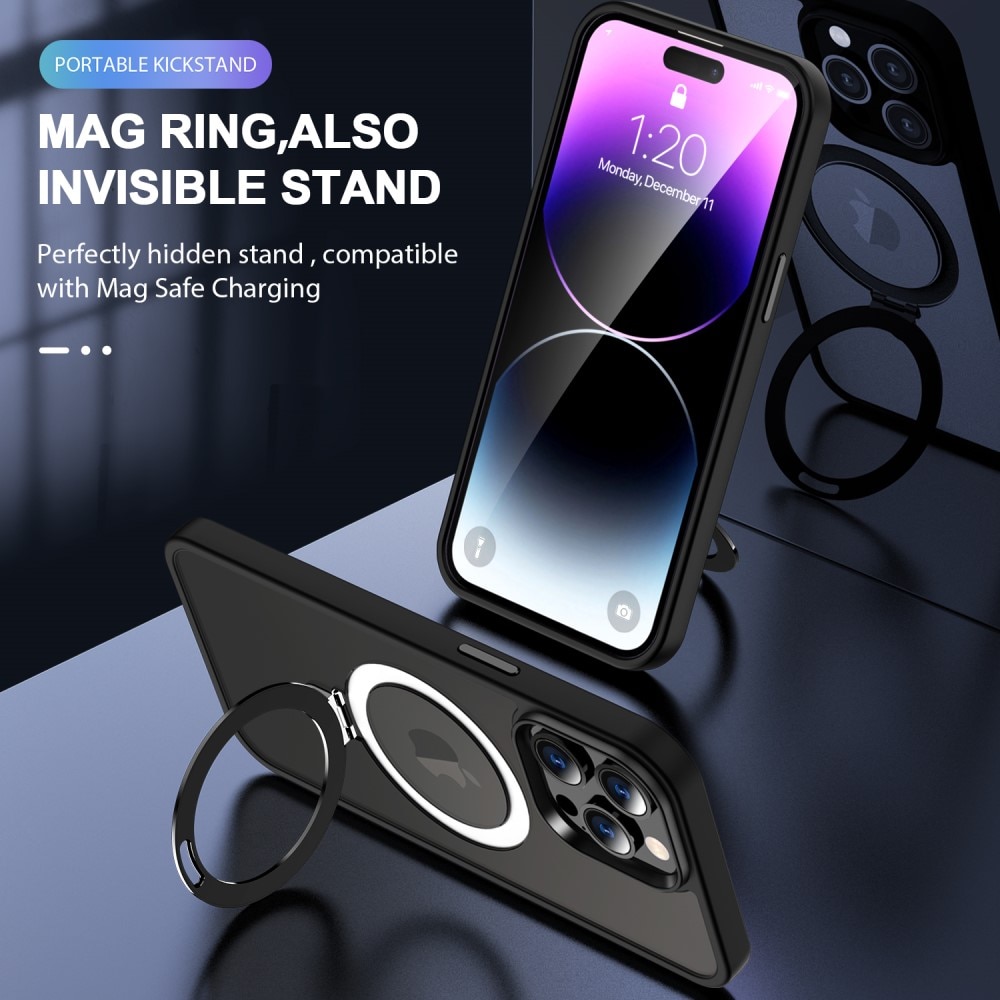 Hybridcover MagSafe Ring iPhone 16 Pro Sort