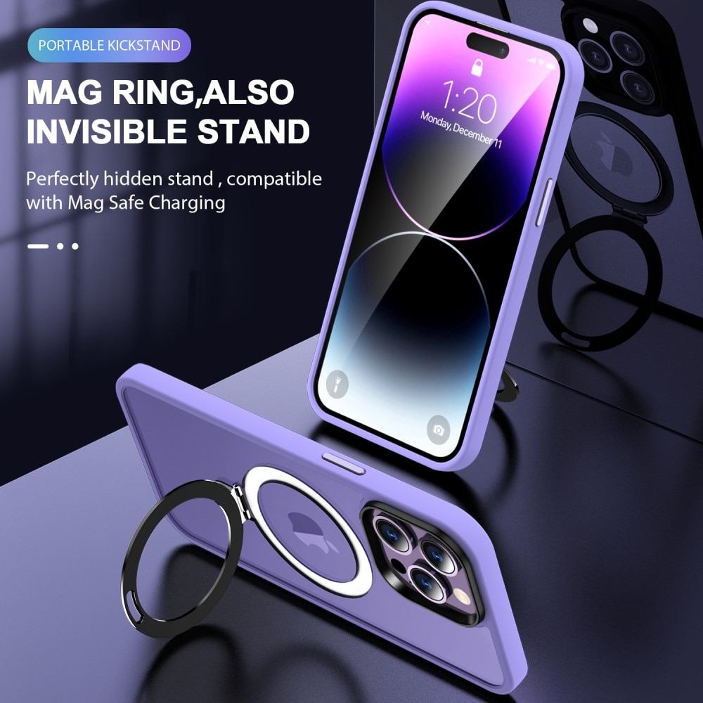 Hybridcover MagSafe Ring iPhone 16 Pro Lilla