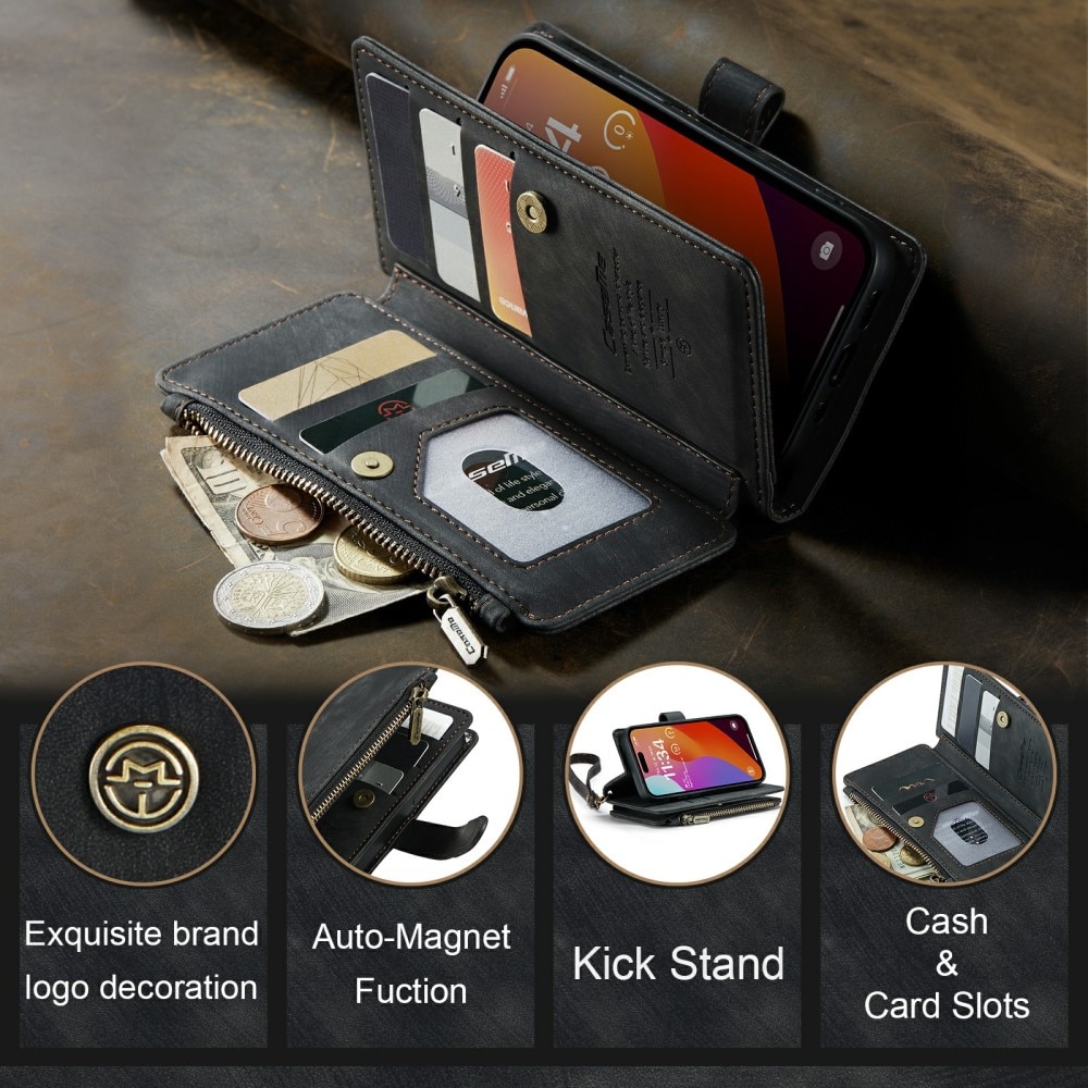 Zipper Wallet iPhone 16 Pro Sort