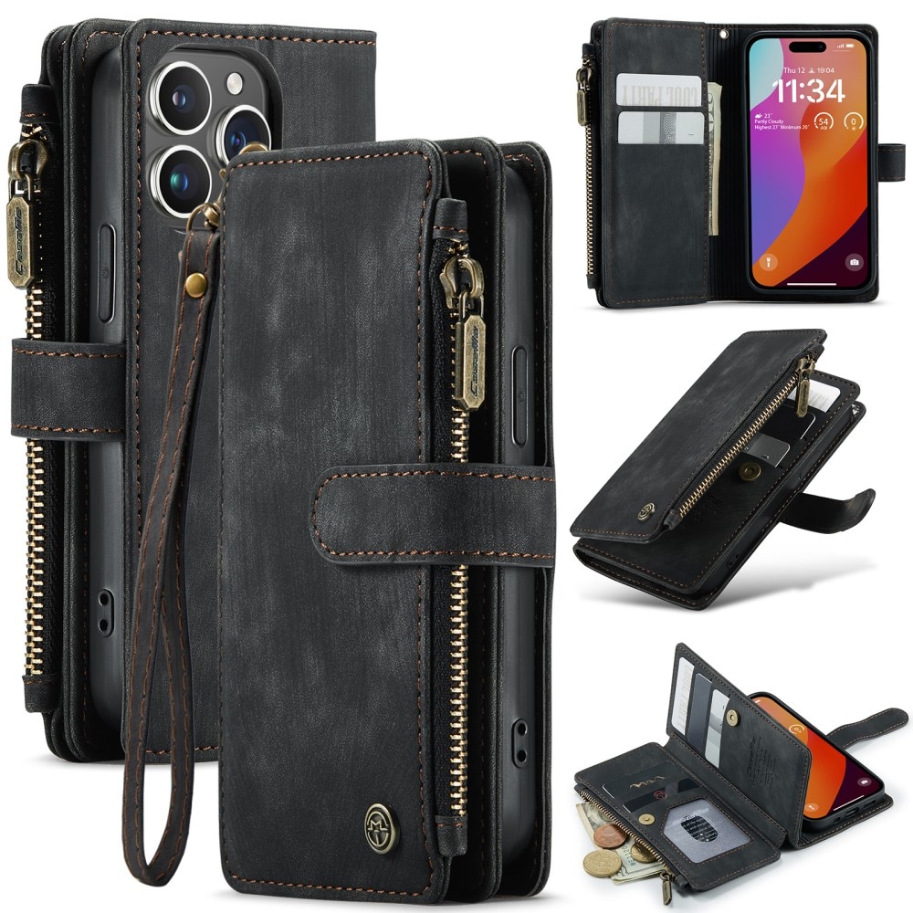 Zipper Wallet iPhone 16 Pro Sort