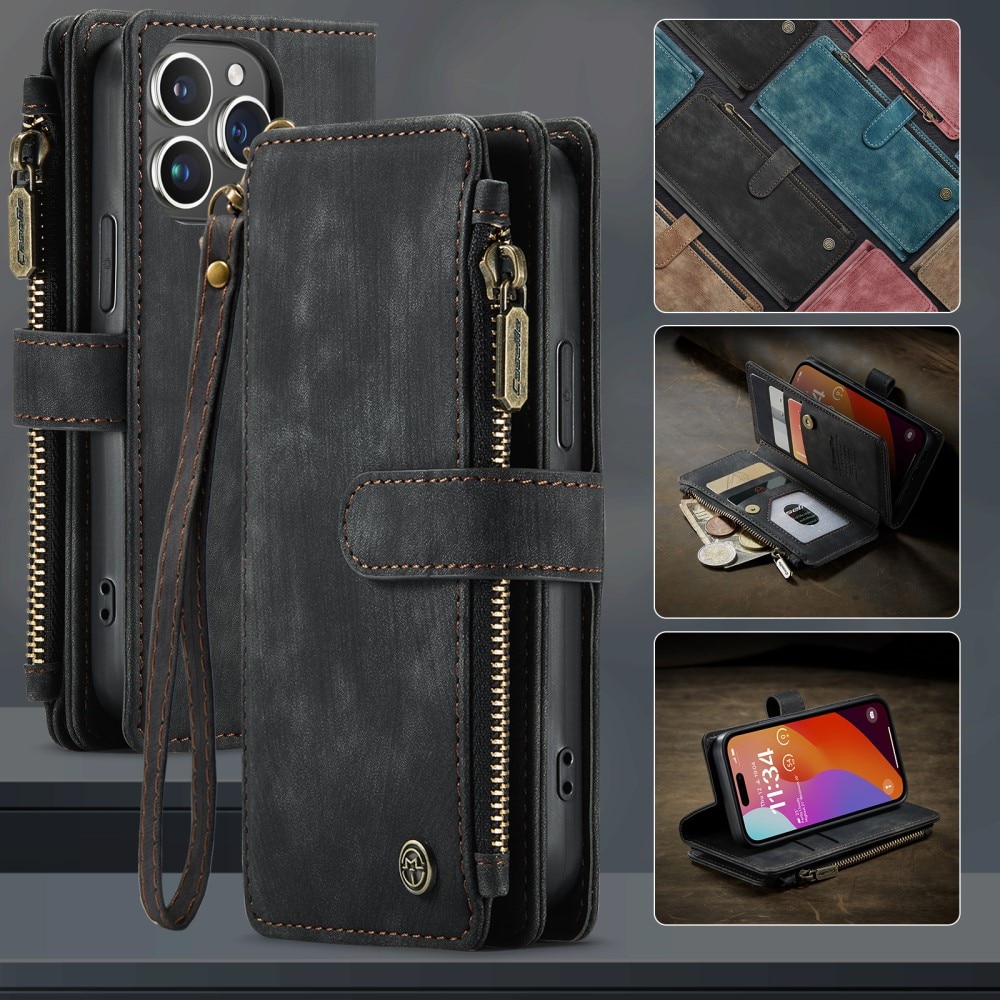 Zipper Wallet iPhone 16 Pro Sort