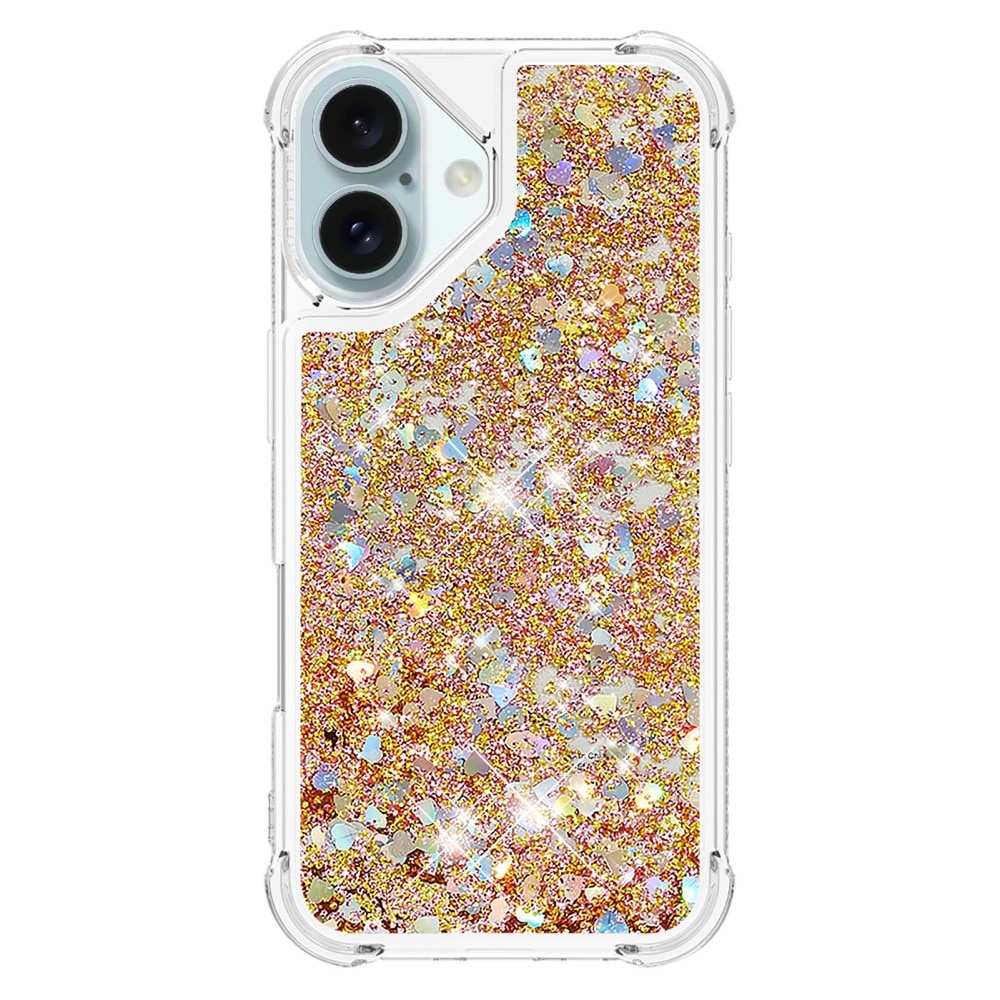 Glitter Powder TPU Cover iPhone 16 guld